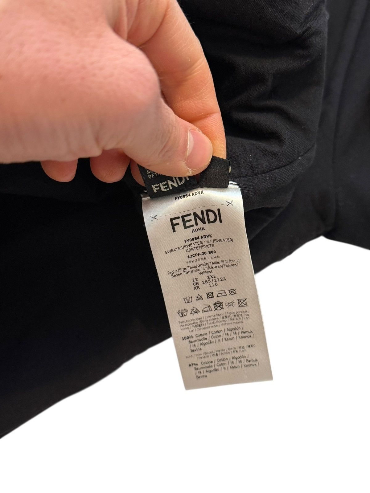 Fendi $1800 Embroidered Chain FF Zip Heavy Hoodie Size US XXL / EU 58 / 5 - 10 Thumbnail