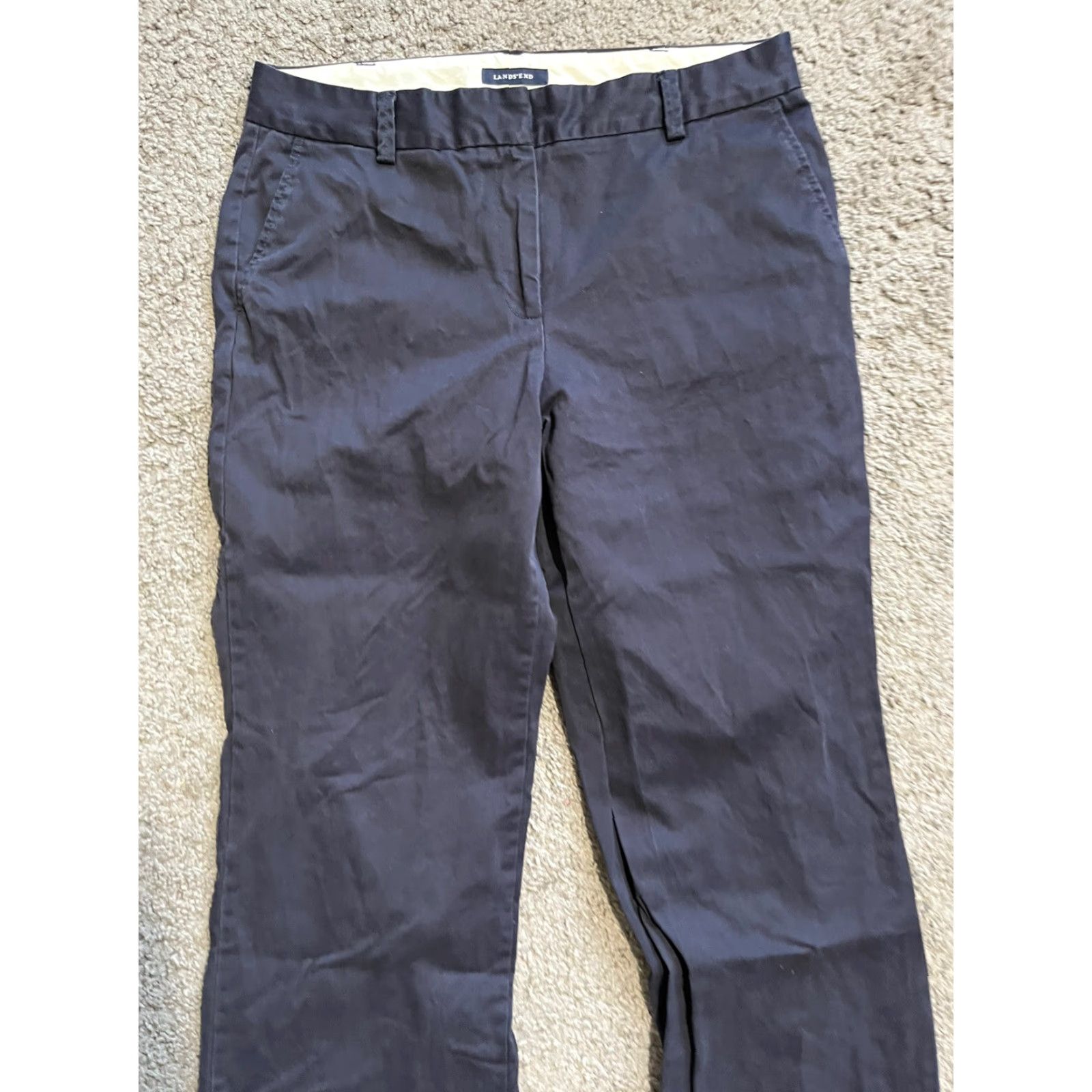 Lands' End VINTAGE Lands' End Slim Tapered Leg Jeans Shirt Womens 10 Navy Blue 36W Stretch 27Inseam Mens? Size 36" / US 14 / IT 50 - 2 Thumbnail