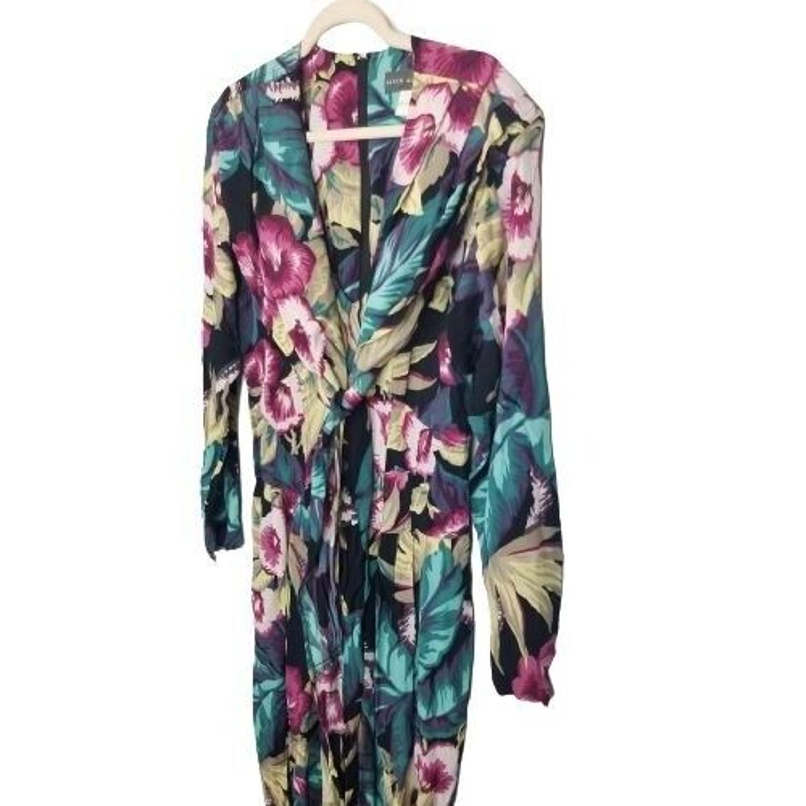 Vintage Vintage Karen Alexander Womens Floral Jumpsuit Sz 8 Tropical Size 30" / US 8 / IT 44 - 5 Thumbnail
