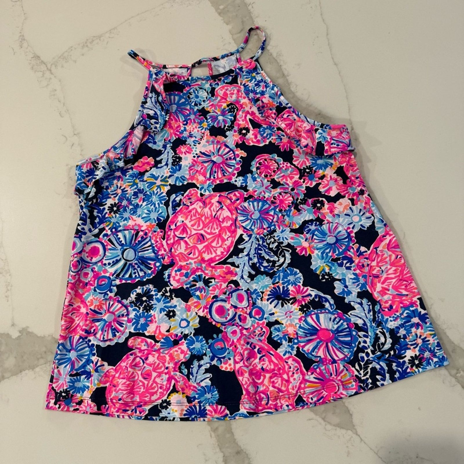 Lilly Pulitzer Lilly Pulitzer Billie Top Sleeveless Ruffle Tank Women Small Size S / US 4 / IT 40 - 3 Thumbnail