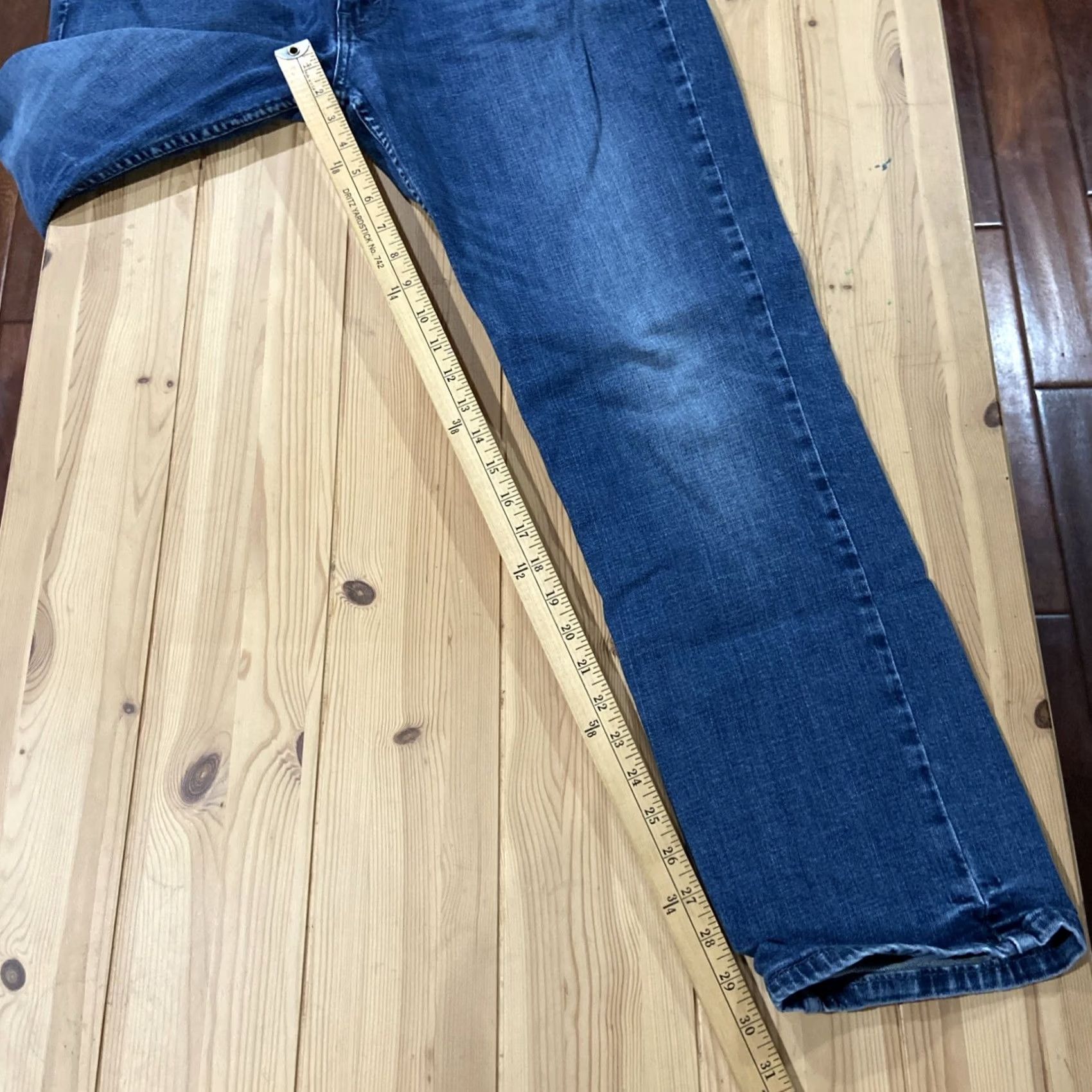 Levi's Levi's 514 Slim Straight Jeans Men 38x32 Denim Blue Regular Waist Belt Loops 5-Pocket 514 Brand Vintage No Size US 38 / EU 54 - 5 Thumbnail