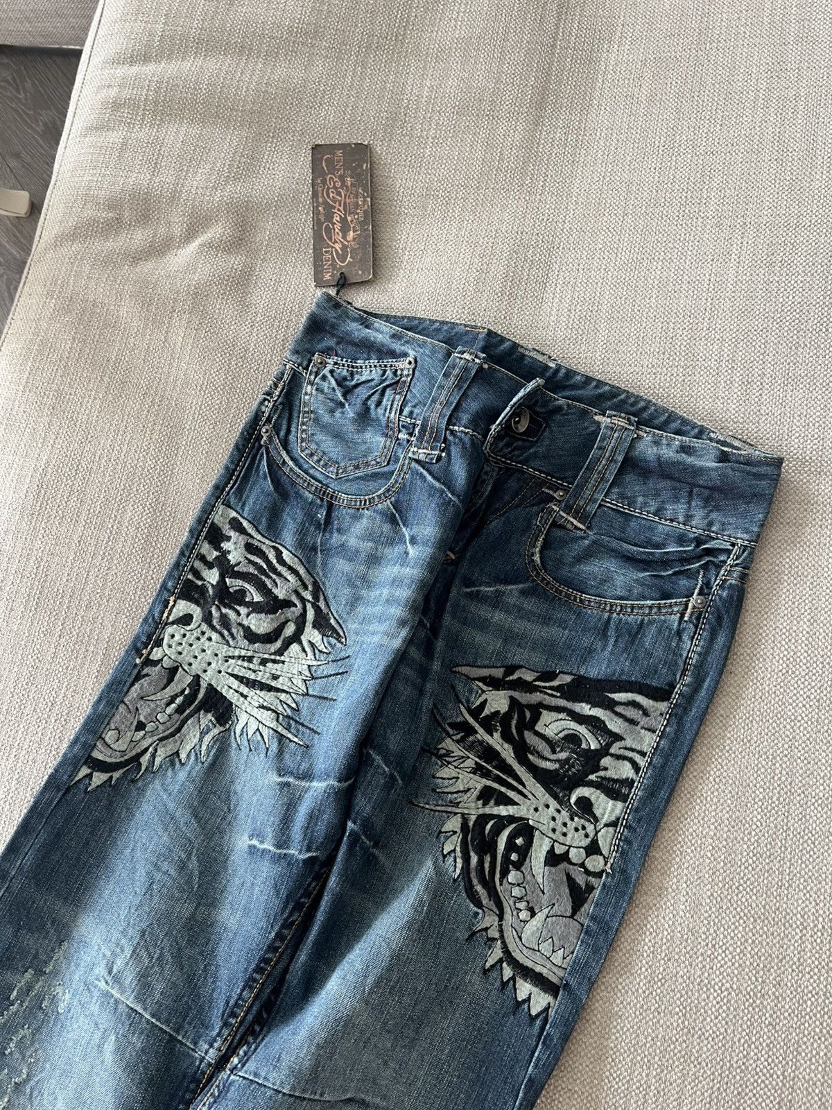 Ed Hardy Vintage Ed Hardy Tiger Denim Jeans Y2K by Christian Audigier Size US 32 / EU 48 - 8 Thumbnail