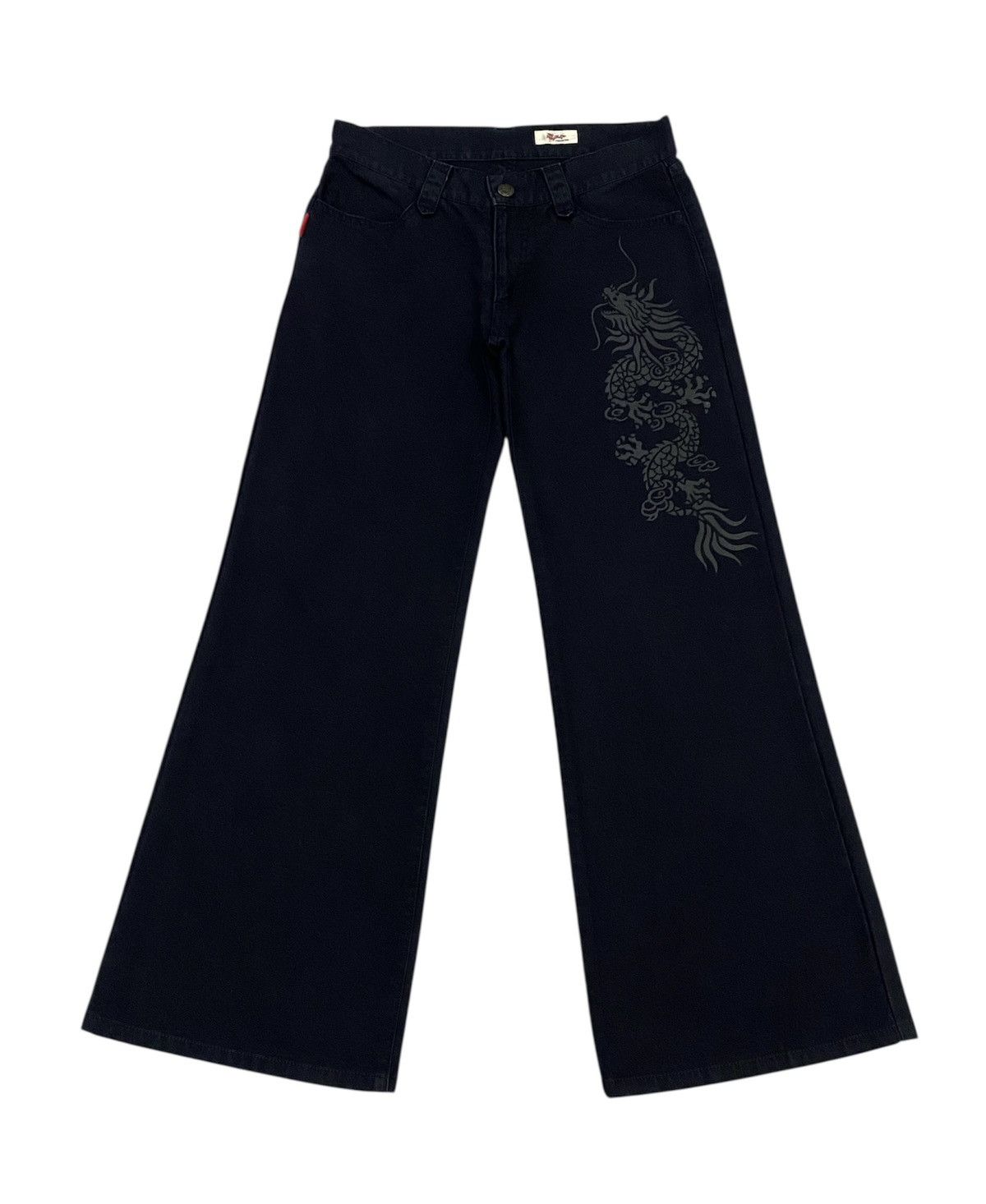 Japanese Brand × Vivienne Tam 💃Vivienne Tam Wide-Leg Dragon Printed Pants Size 28" / US 6 / IT 42 - 2 Thumbnail
