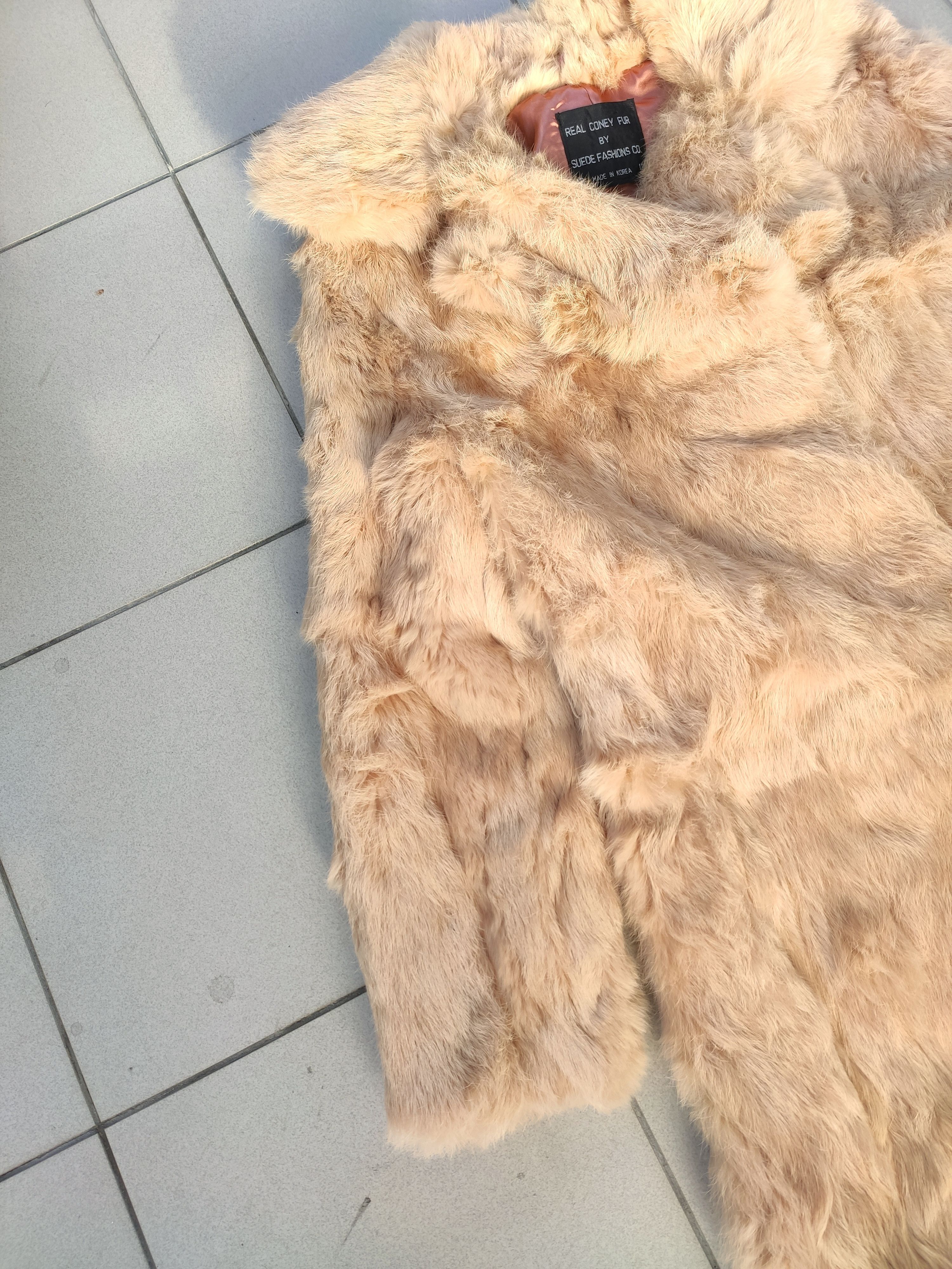 Japanese Brand Rare vintage Real Coney Fur Rabbit long coat jacket Korea Size L / US 10 / IT 46 - 7 Thumbnail