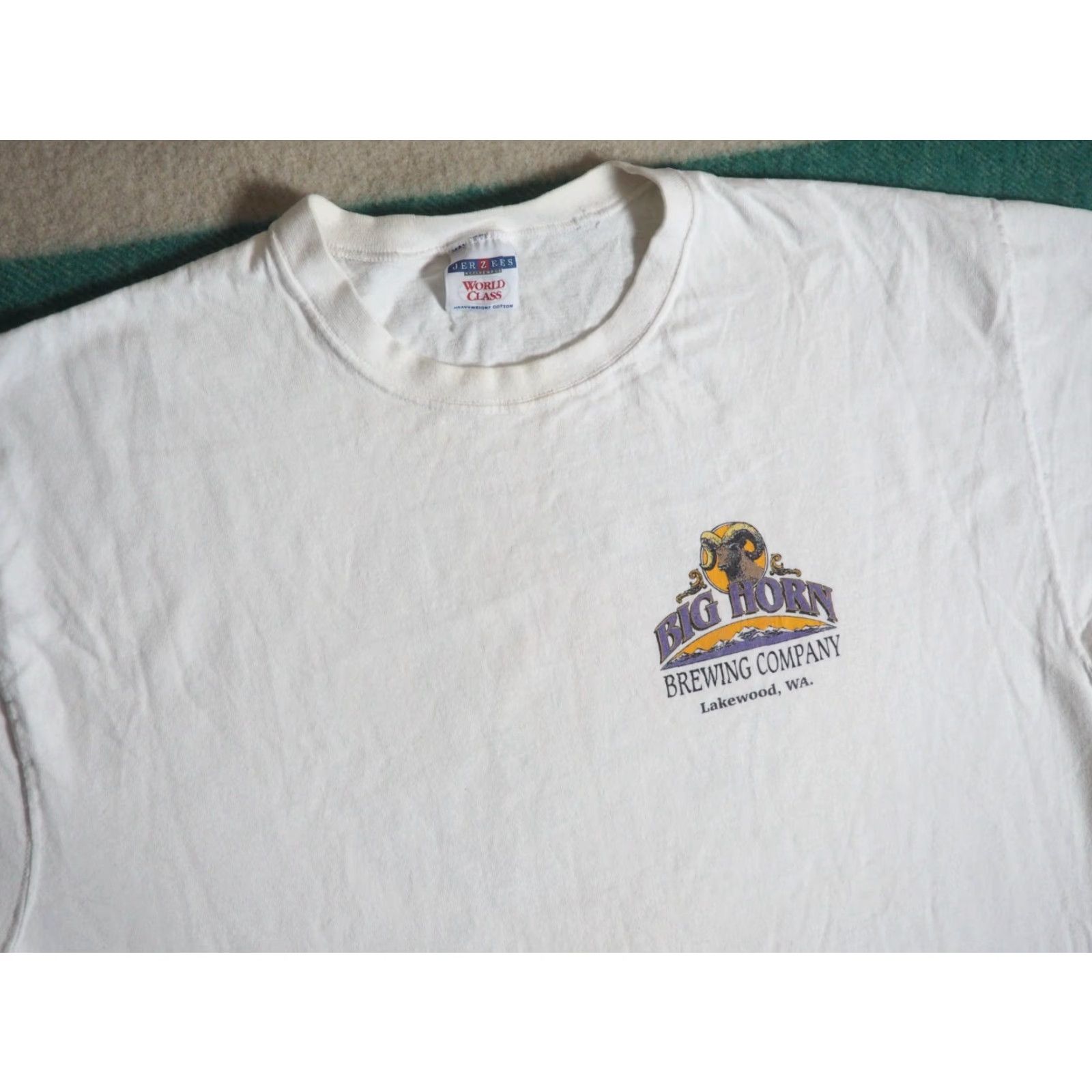 Jerzees VTG 90s Jerzees Bighorn Hefeweizen Beer Ale WA Promo White Tee T-Shirt Mens XL Size US XL / EU 56 / 4 - 4 Thumbnail