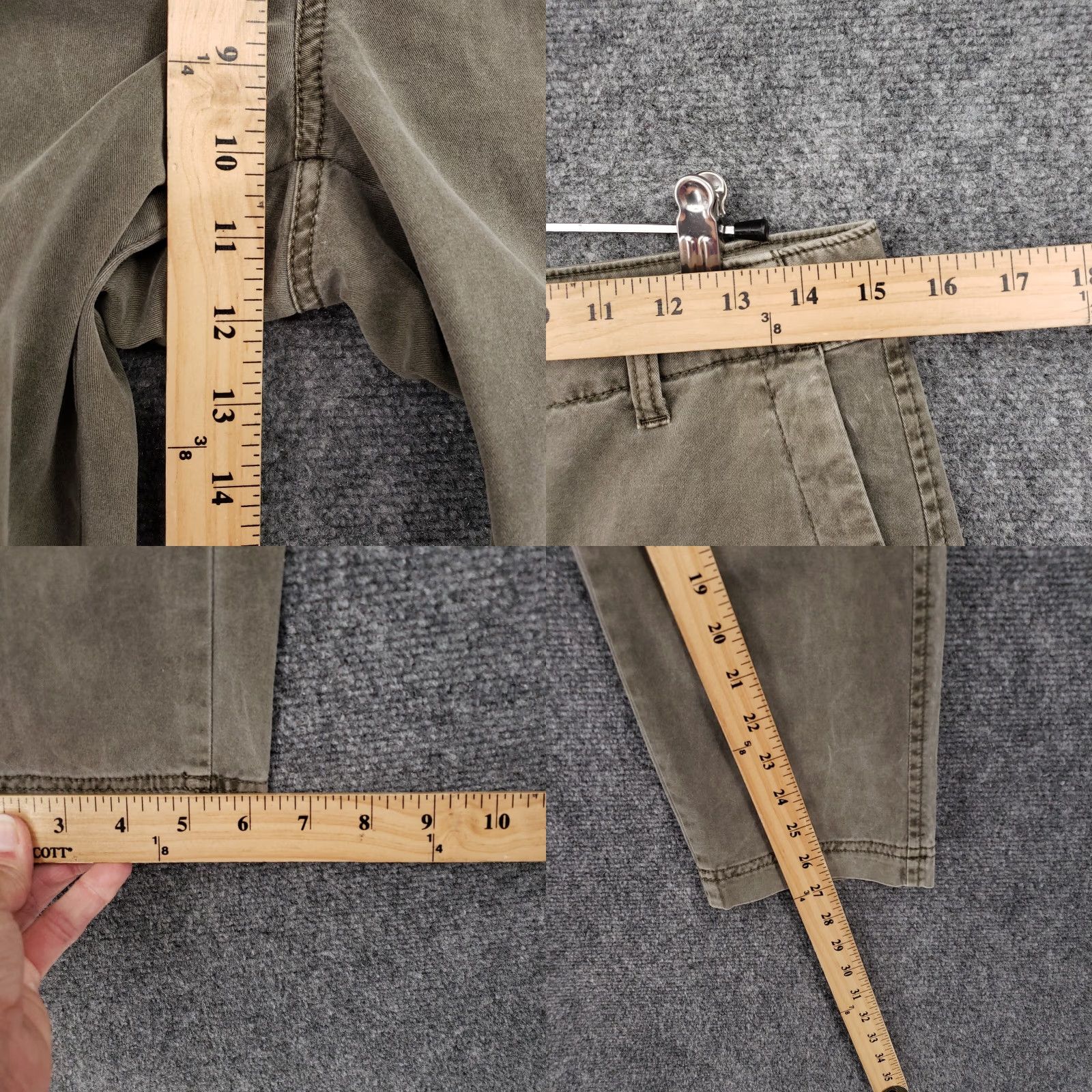 Eddie Bauer Eddie Bauer Pants Womens 4 Gray Chino Mid-Rise Straight Casual Specially Dyed Size 27" / US 4 / IT 40 - 9 Thumbnail