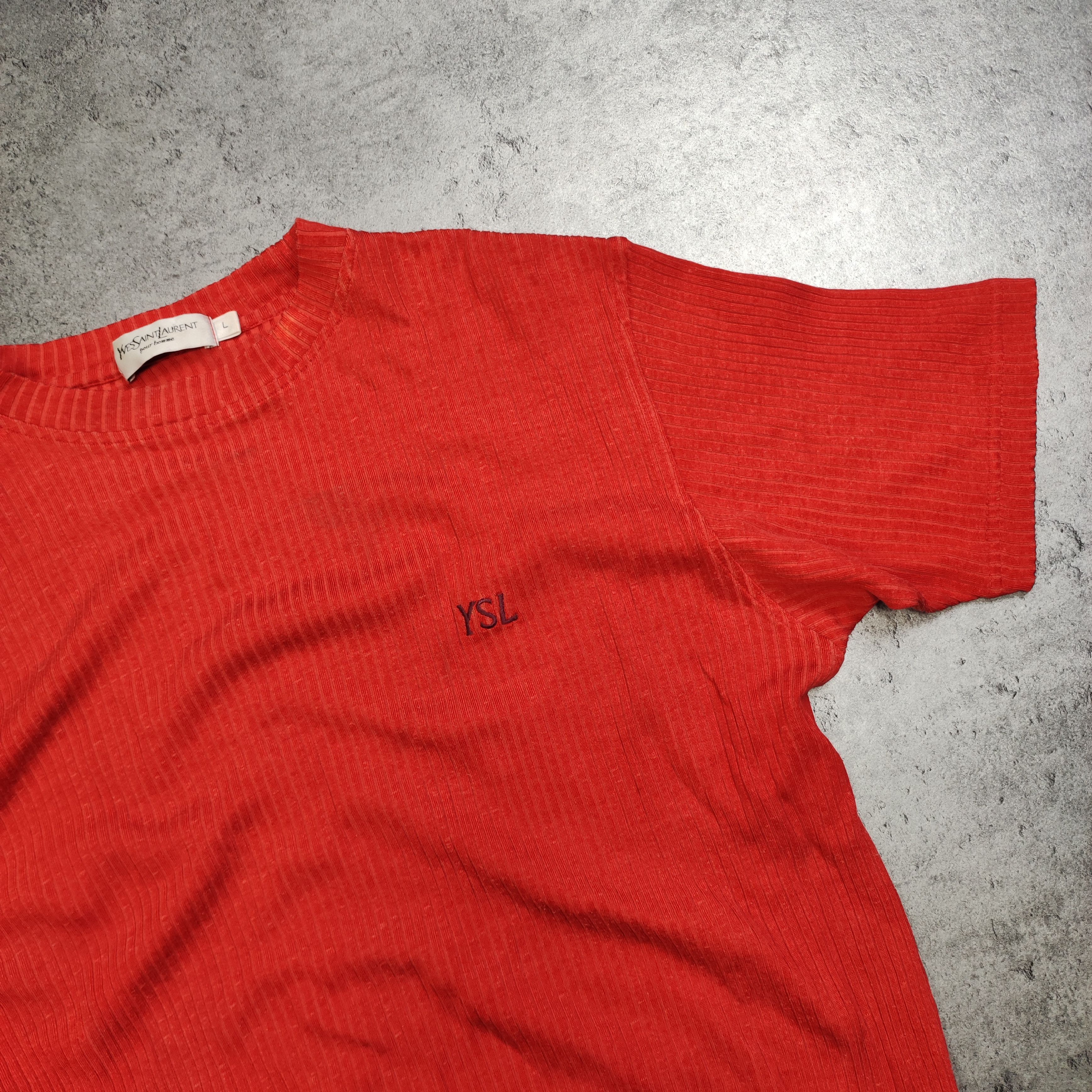 Vintage × Yves Saint Laurent RARE 90s YSL Yves Saint Laurent Rayon Viscose Logo Shirt Size US L / EU 52-54 / 3 - 4 Thumbnail