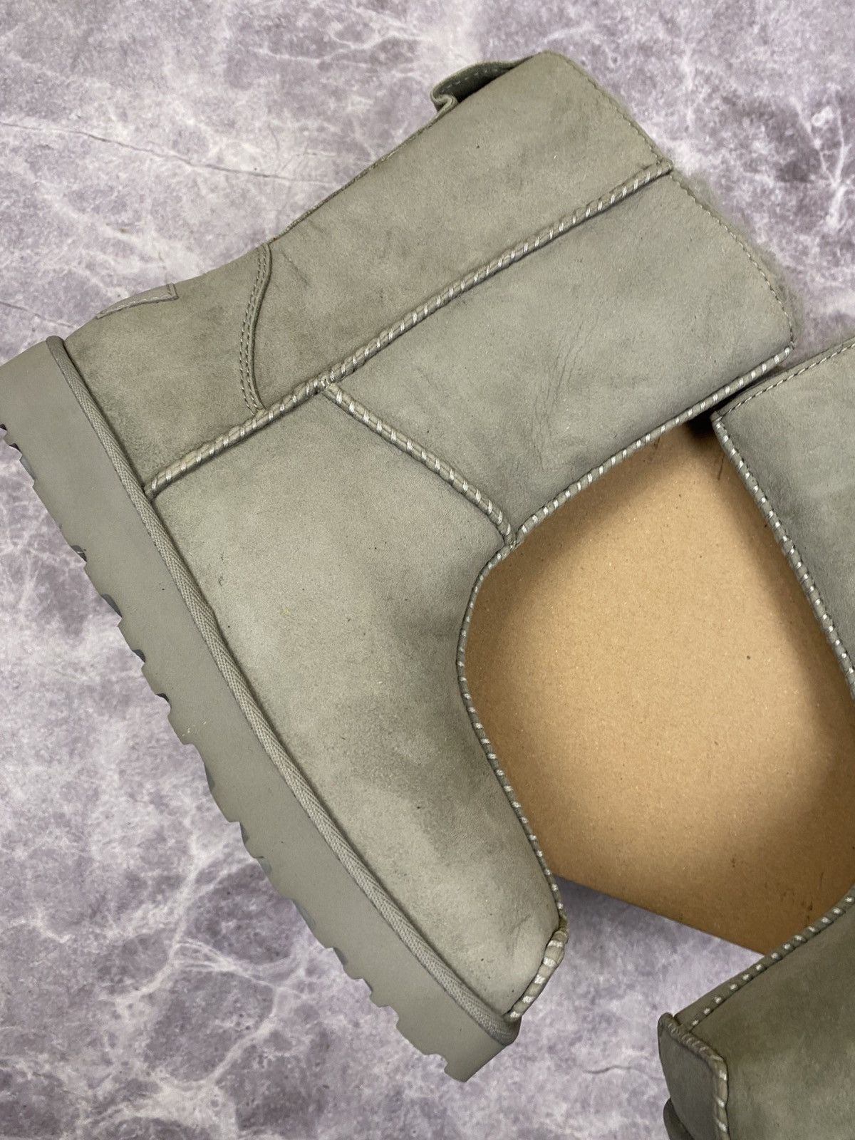 Eckhaus Latta Ugg X Eckhaus Latta Square Toe Grey Suede Boots Size: 38 Size US 8 / IT 38 - 2 Thumbnail