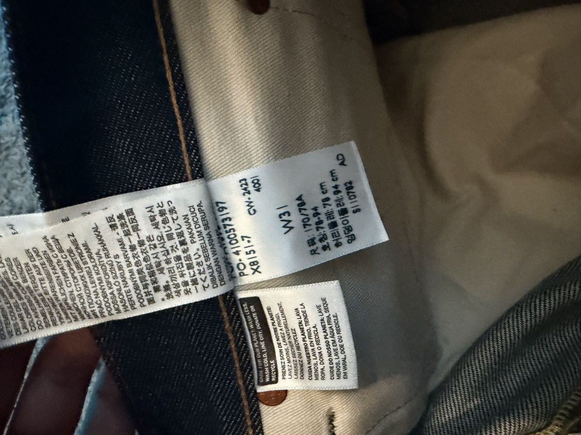 DENIM TEARS LEVIS DENIM TEARS RAW INDIGO JEANS Size US 31 - 7 Thumbnail