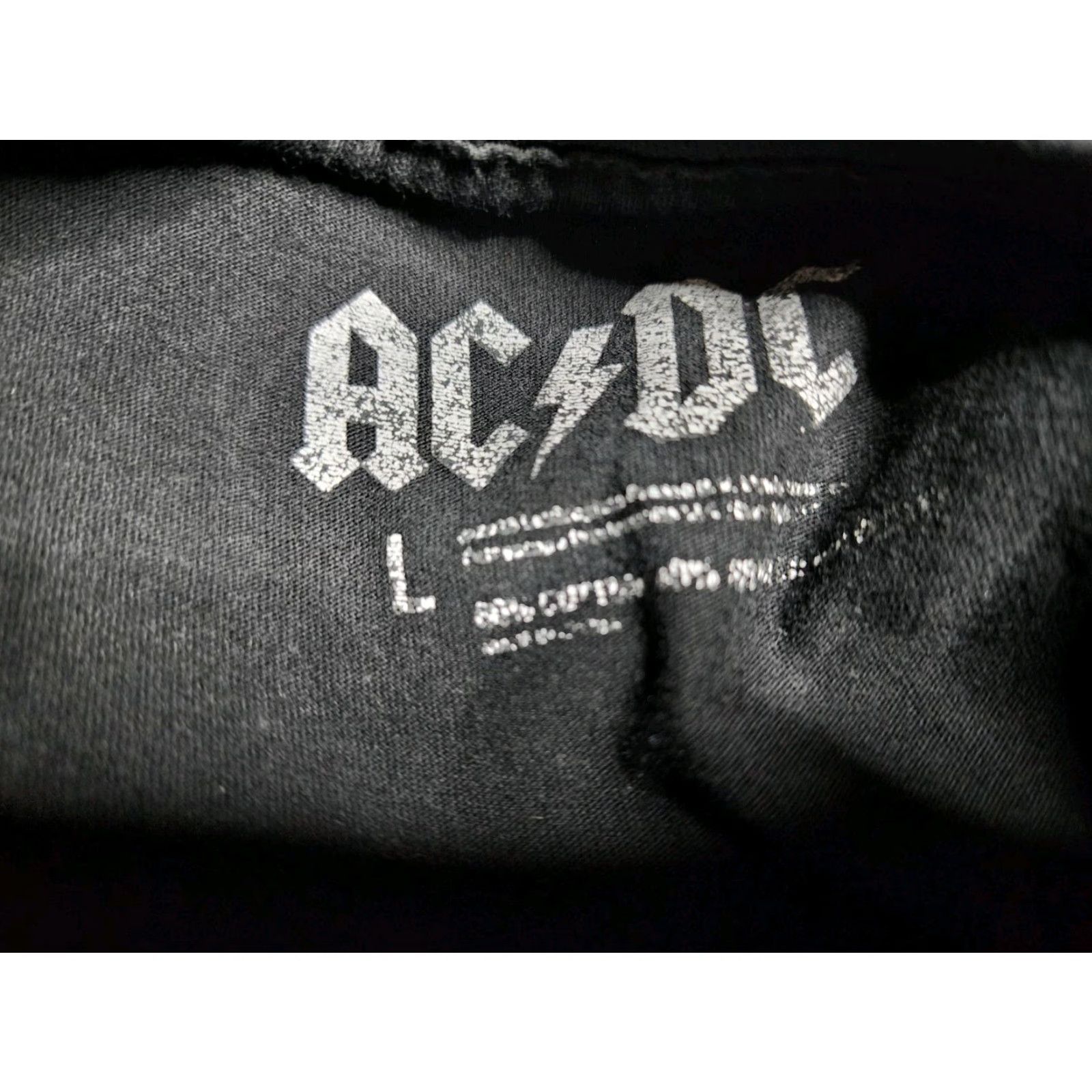 Vintage AC/DC Band Tee Graphic T-Shirt Mens Large Black Crew Neck Rock Music 80s Grunge Size US L / EU 52-54 / 3 - 6 Thumbnail
