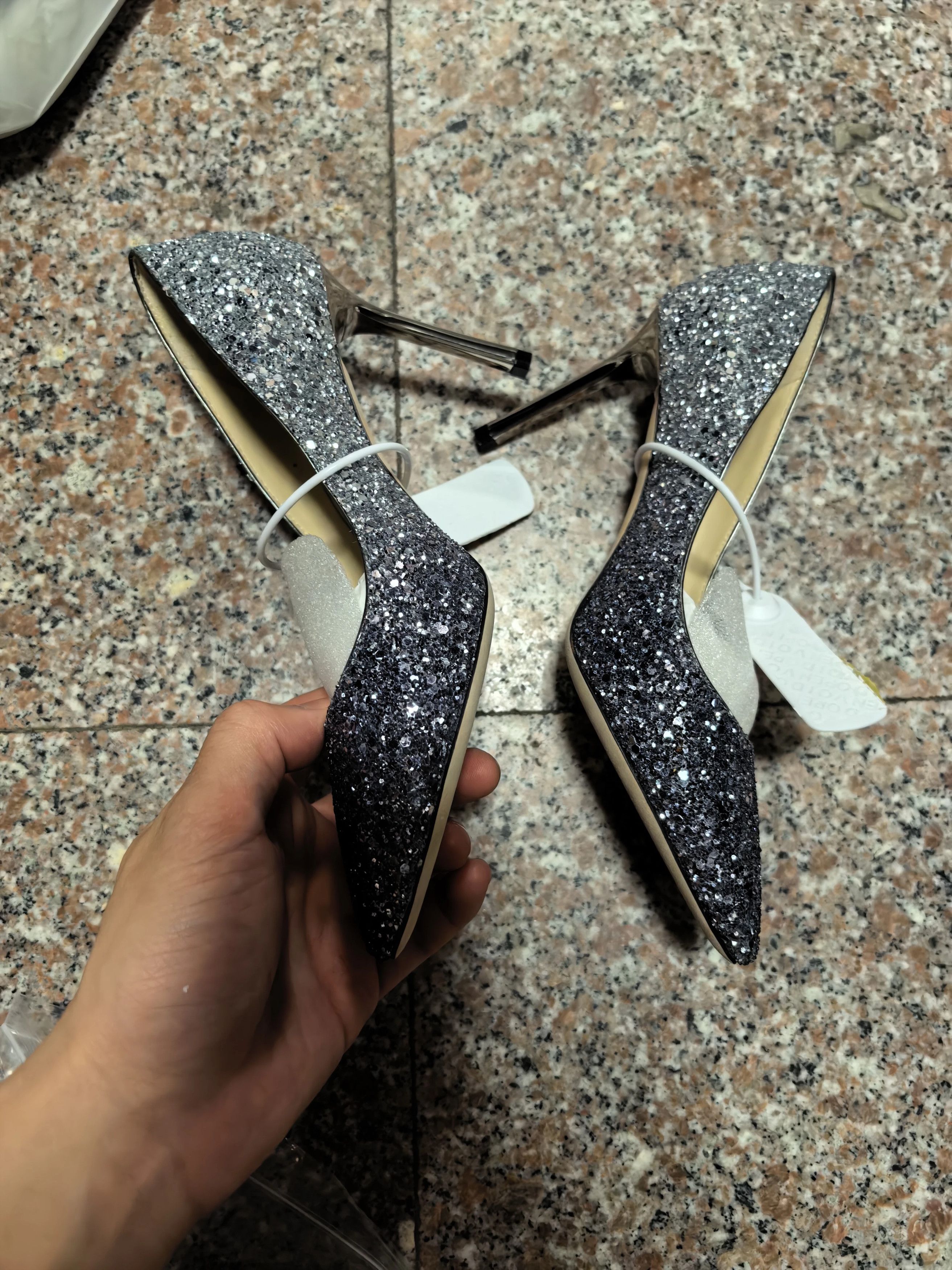 Jimmy Choo Jimmy Choo Blue Silver Ombre High Heels Size 34 Size US 4 / IT 34 - 3 Thumbnail