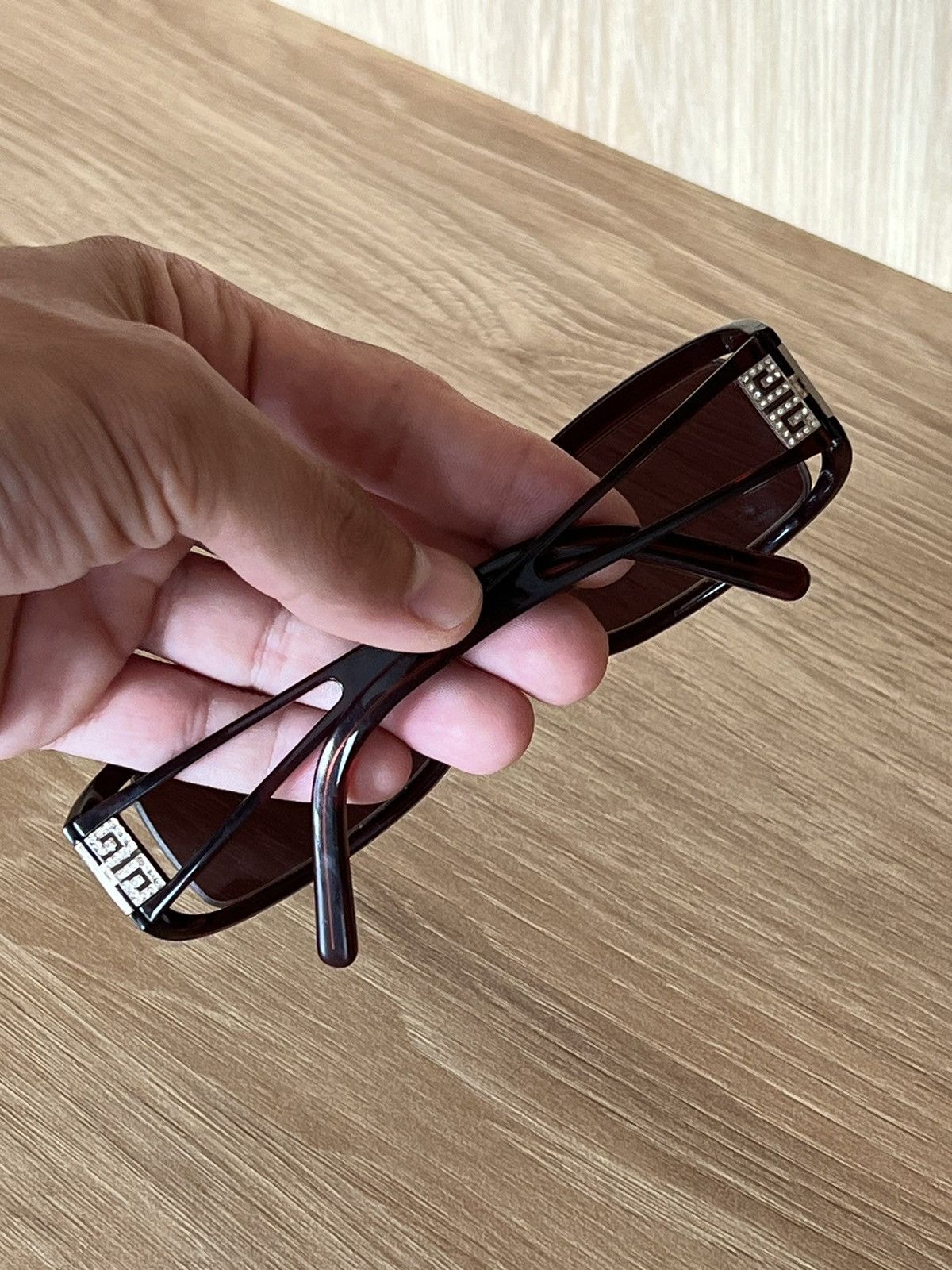 Givenchy GIVENCHY SGV 597S vintage rectangle sunglasses brown frame Size ONE SIZE - 5 Thumbnail