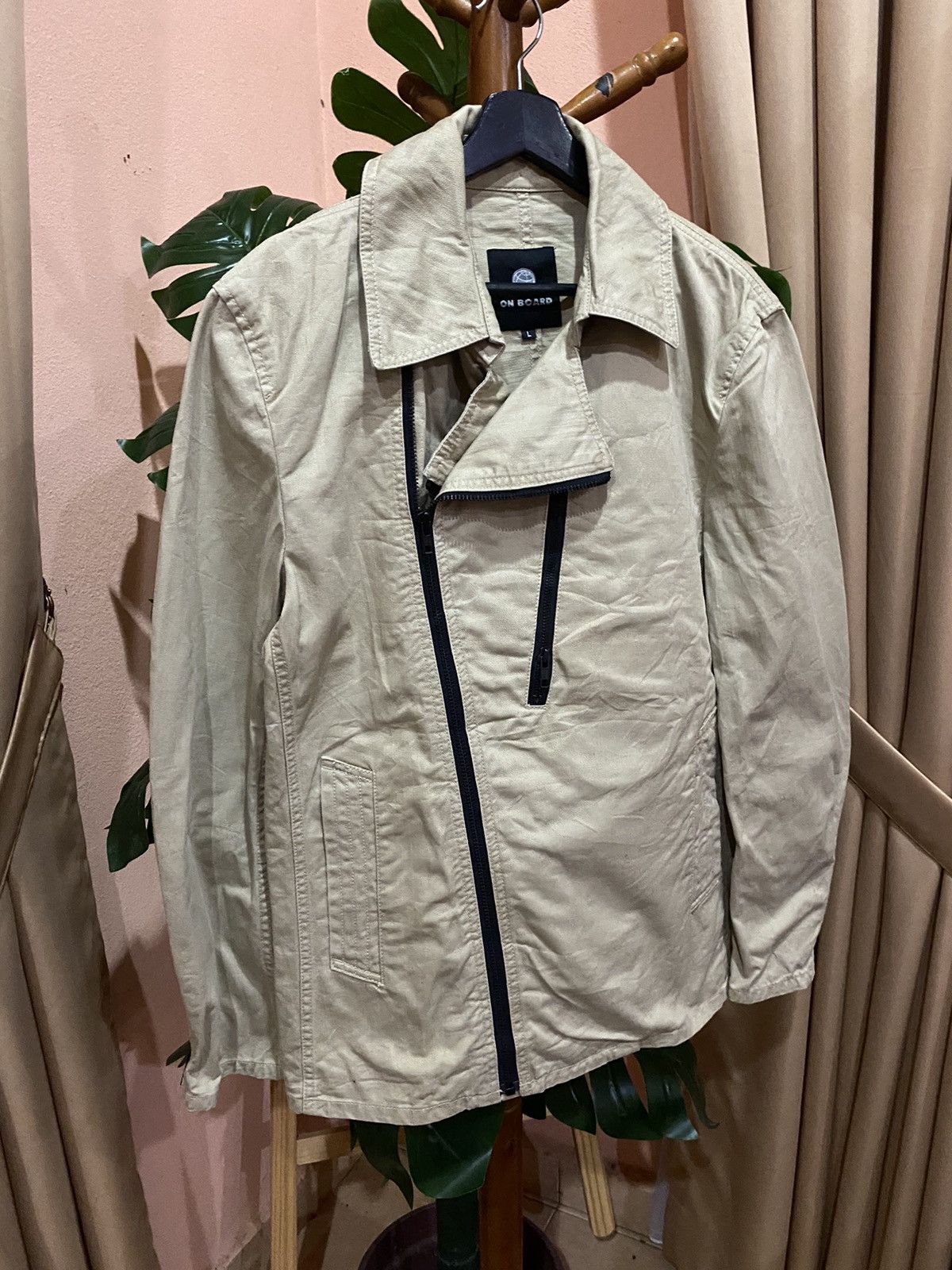 Japanese Brand VINTAGE Y2K ON BOARD DOUBLE COLLAR JACKET Size US L / EU 52-54 / 3 - 5 Thumbnail