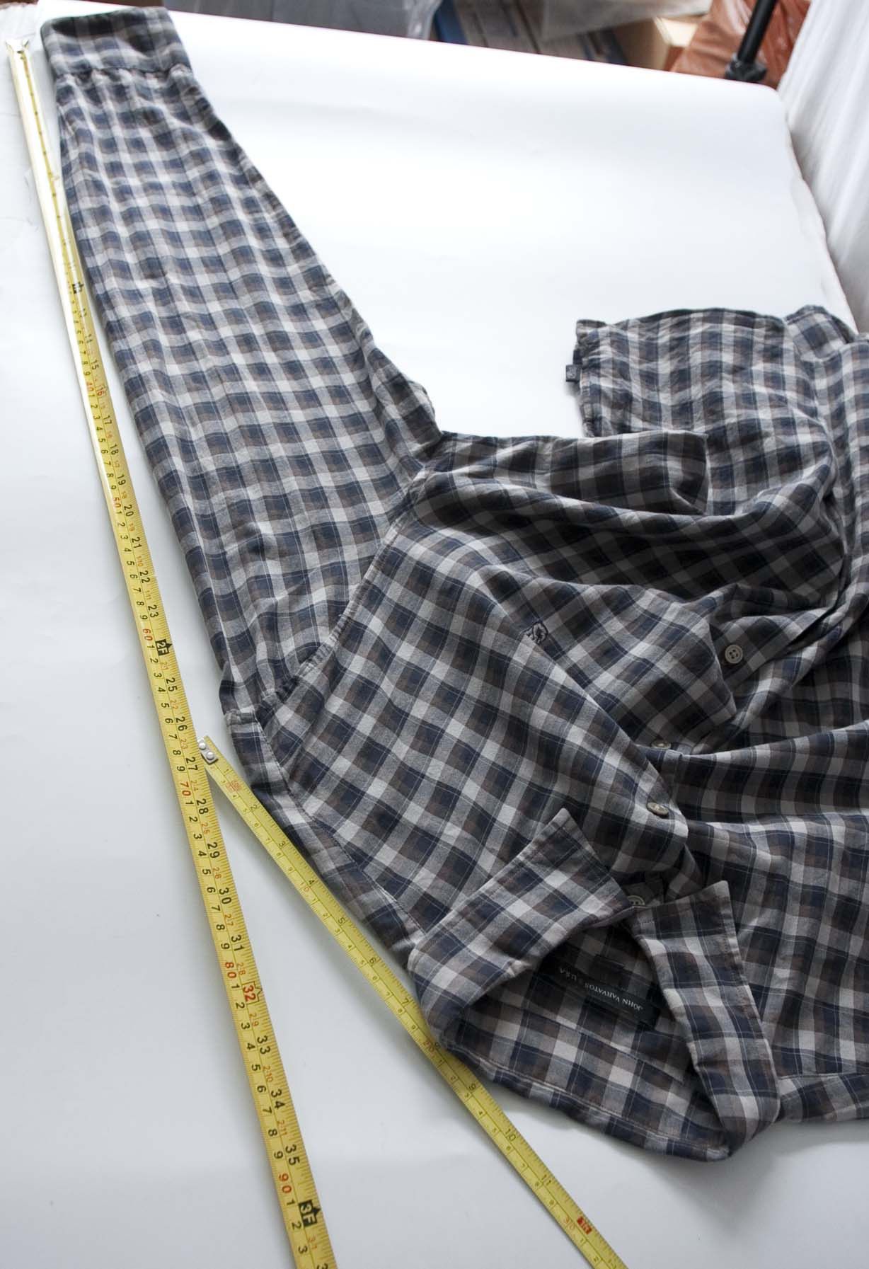 John Varvatos John Varvatos Shirt Flannel Size L Plaid Gray/ Brown Size US L / EU 52-54 / 3 - 6 Thumbnail