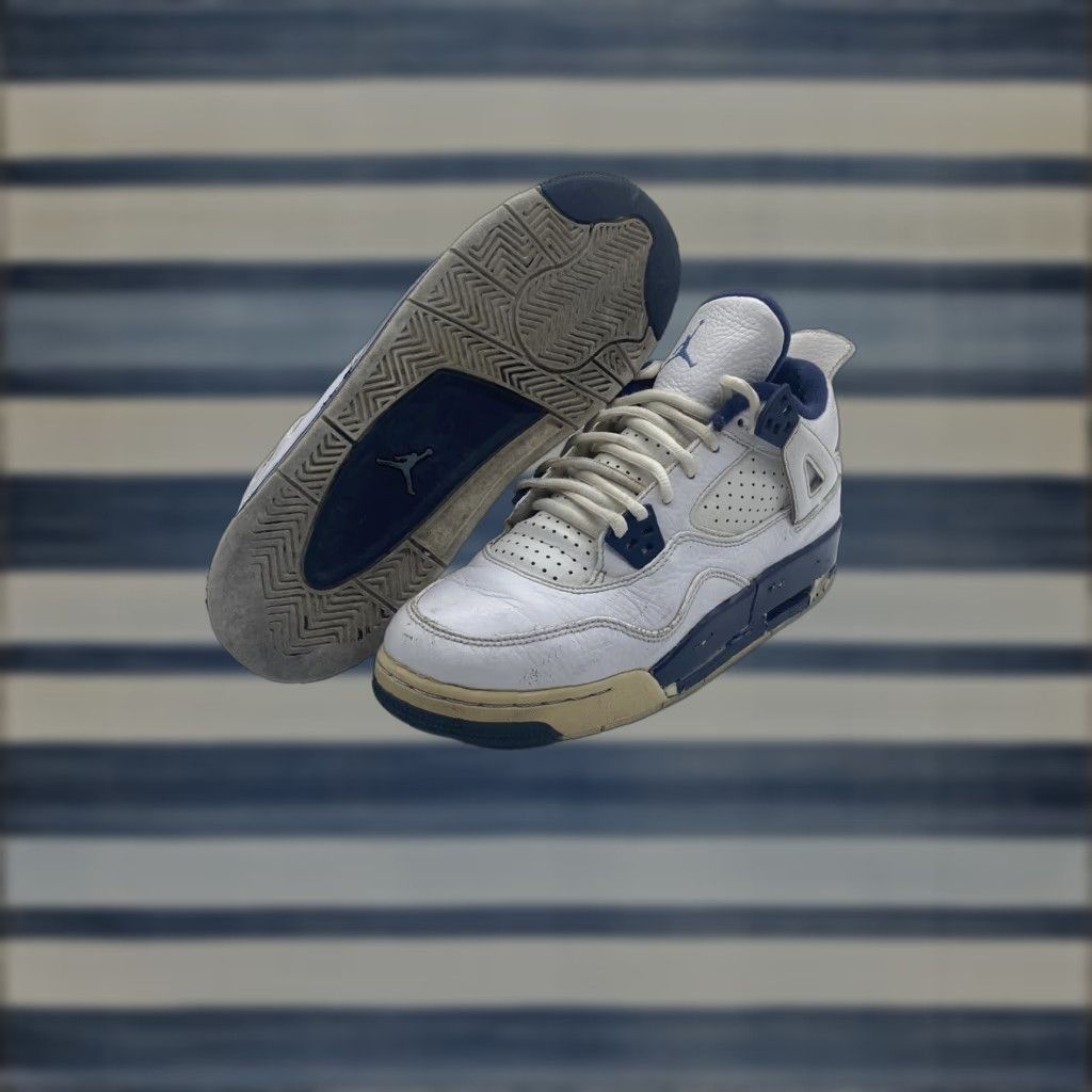 Jordan Brand Jordan 4 Legend Blue Size 6.5 Y Gs Grade School Women’s 8 2014 408 452 107 Size US 7 / IT 37 - 1 Thumbnail