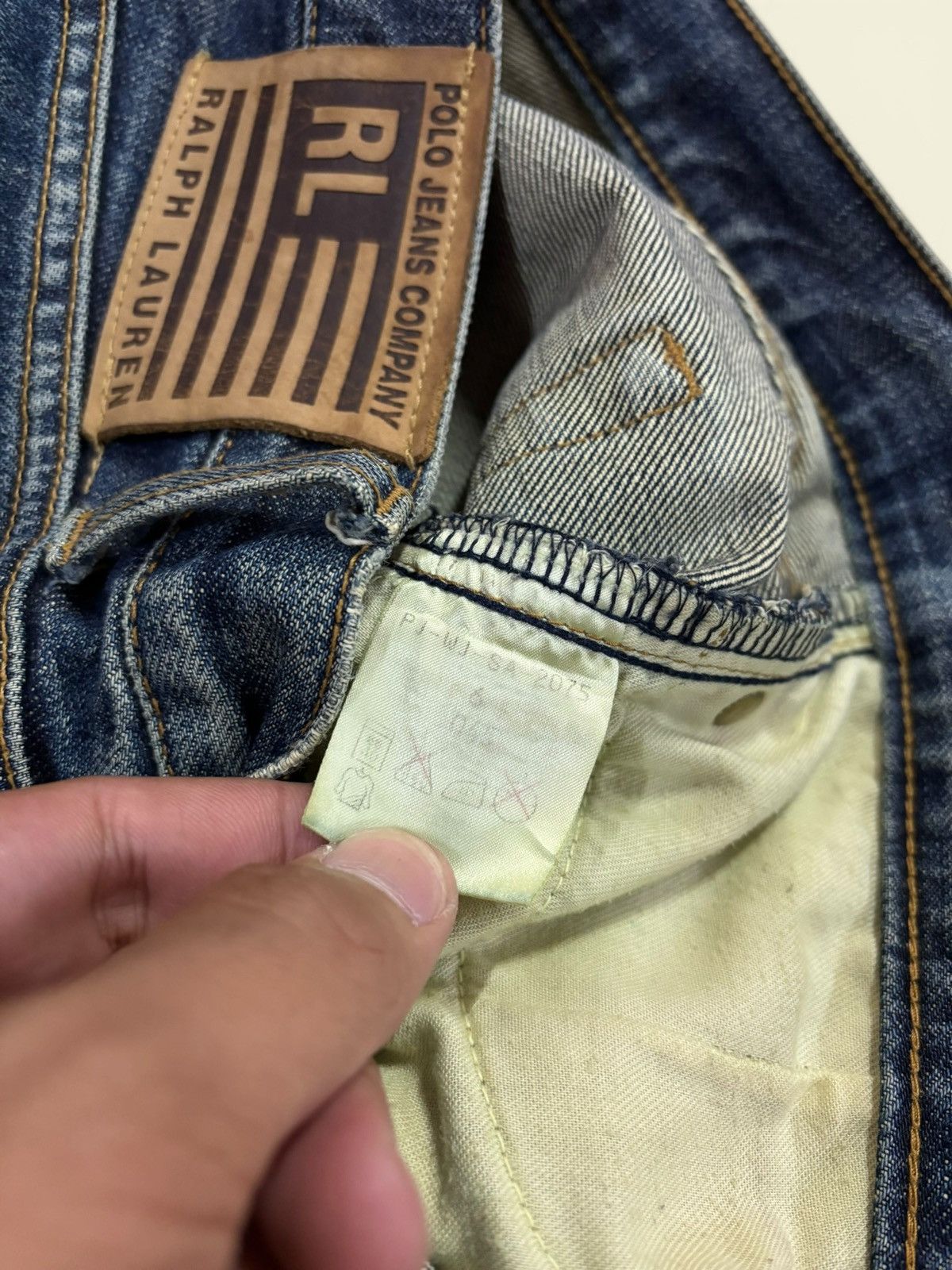 RRL Ralph Lauren 90s RL Ralph Lauren Japan Faded Loose Fit Jeans Size US 30 / EU 46 - 11 Thumbnail