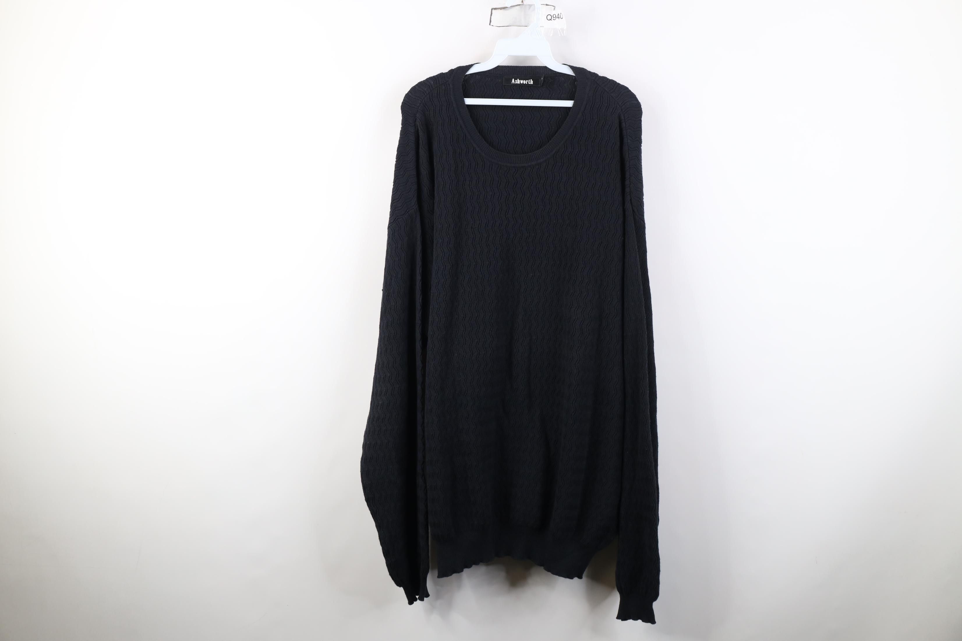 Vintage Vintage 90s Streetwear Blend Zig Zag Knit Crewneck Sweater Size US XXL / EU 58 / 5 - 1 Thumbnail
