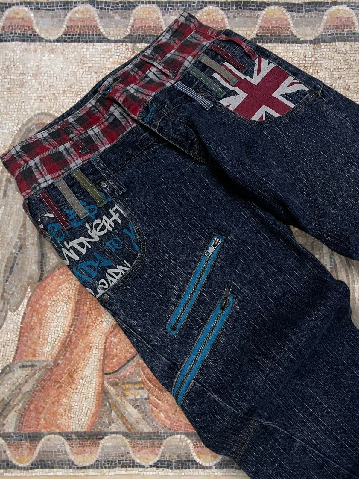 Hysteric Glamour Vintage Og 90s Japan Designer Antful Punk Double Waist Denim Size US 29 - 7 Thumbnail
