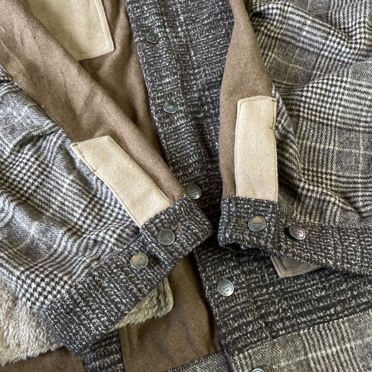 Beauty Beast × Japanese Brand RIVET SURGE 3 BLEND FLEECE + COTTON + WOOL PATCHWORK JACKET Size US XL / EU 56 / 4 - 10 Thumbnail