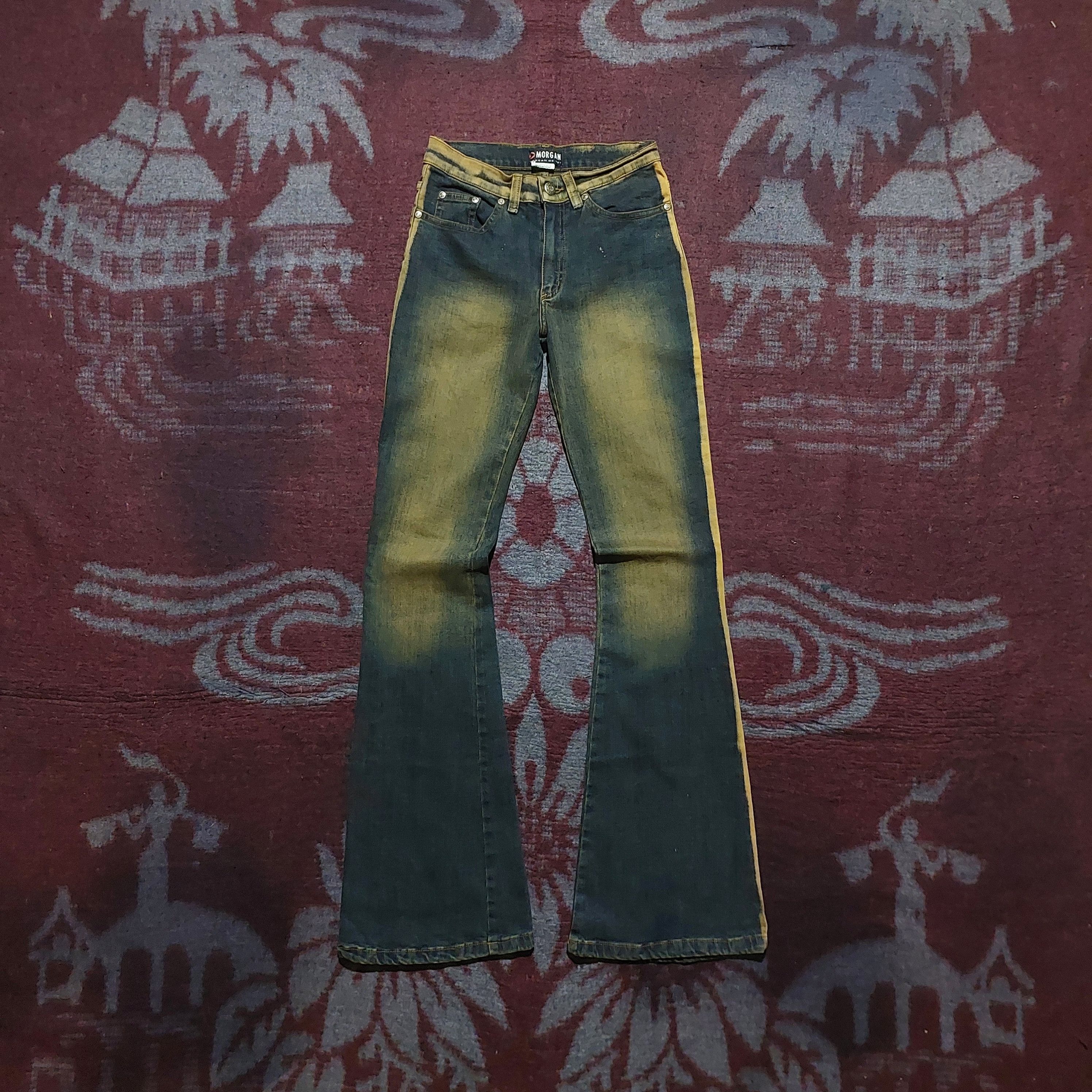 Morgan De Toi Morgan De Toi stripe side mud wash flared jeans Size 24" / US 00 / IT 34 - 1 Thumbnail