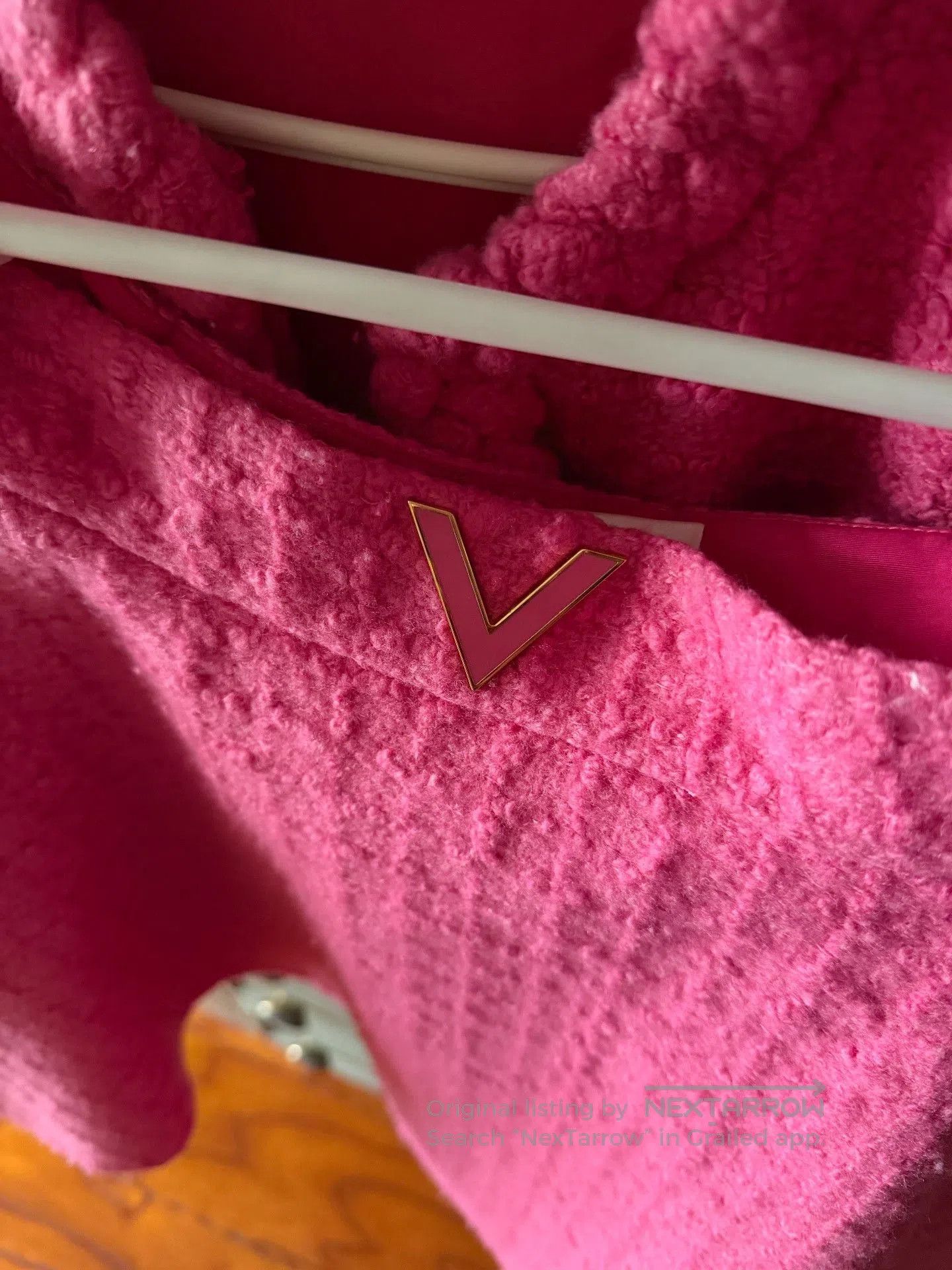 Valentino Valentino Bright Pink Textured Knit Jacket. Size M / US 6-8 / IT 42-44 - 4 Thumbnail