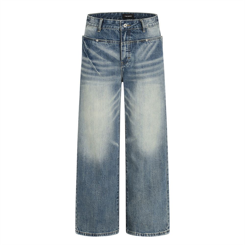 Jean Retro American street loose straight leg washed jeans Size US 32 / EU 48 - 1 Thumbnail
