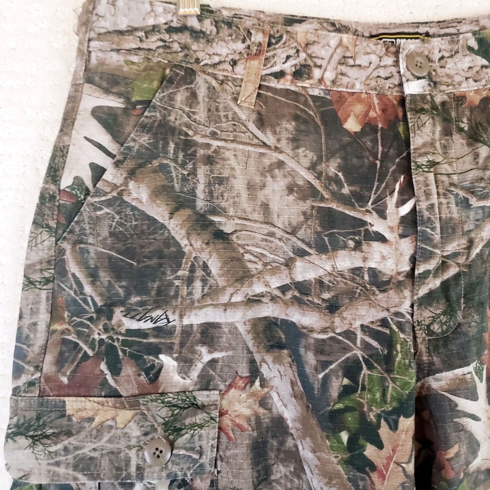 Hunter Ridge Hunter Pants Mens Large Brown TrueTimber Camouflage Cargo Straight Leg Tie Size US 33 - 5 Thumbnail