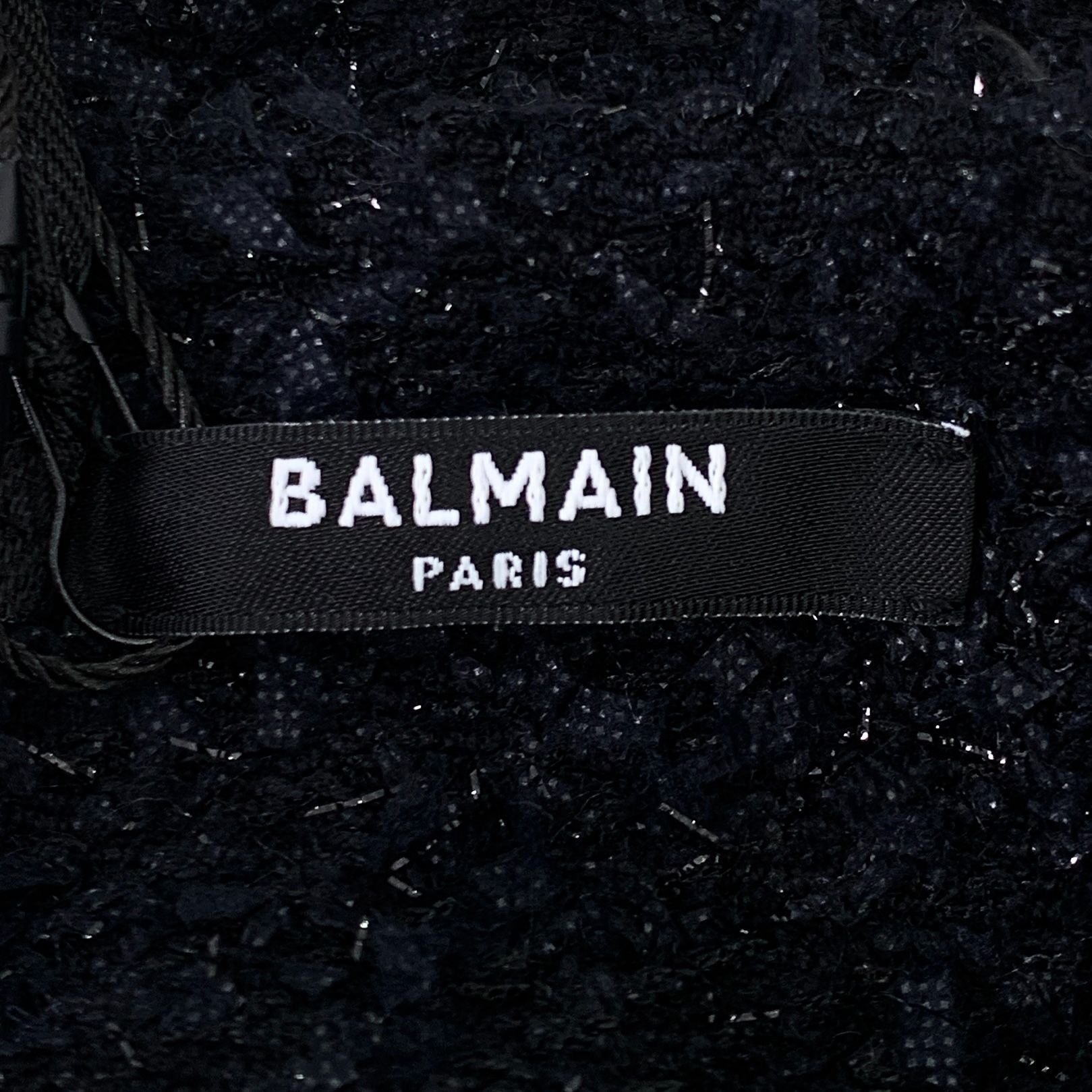 Balmain Balmain Black Textured Knit Shorts With Gold Button Detail & Size 34" / US 12 / IT 48 - 3 Thumbnail