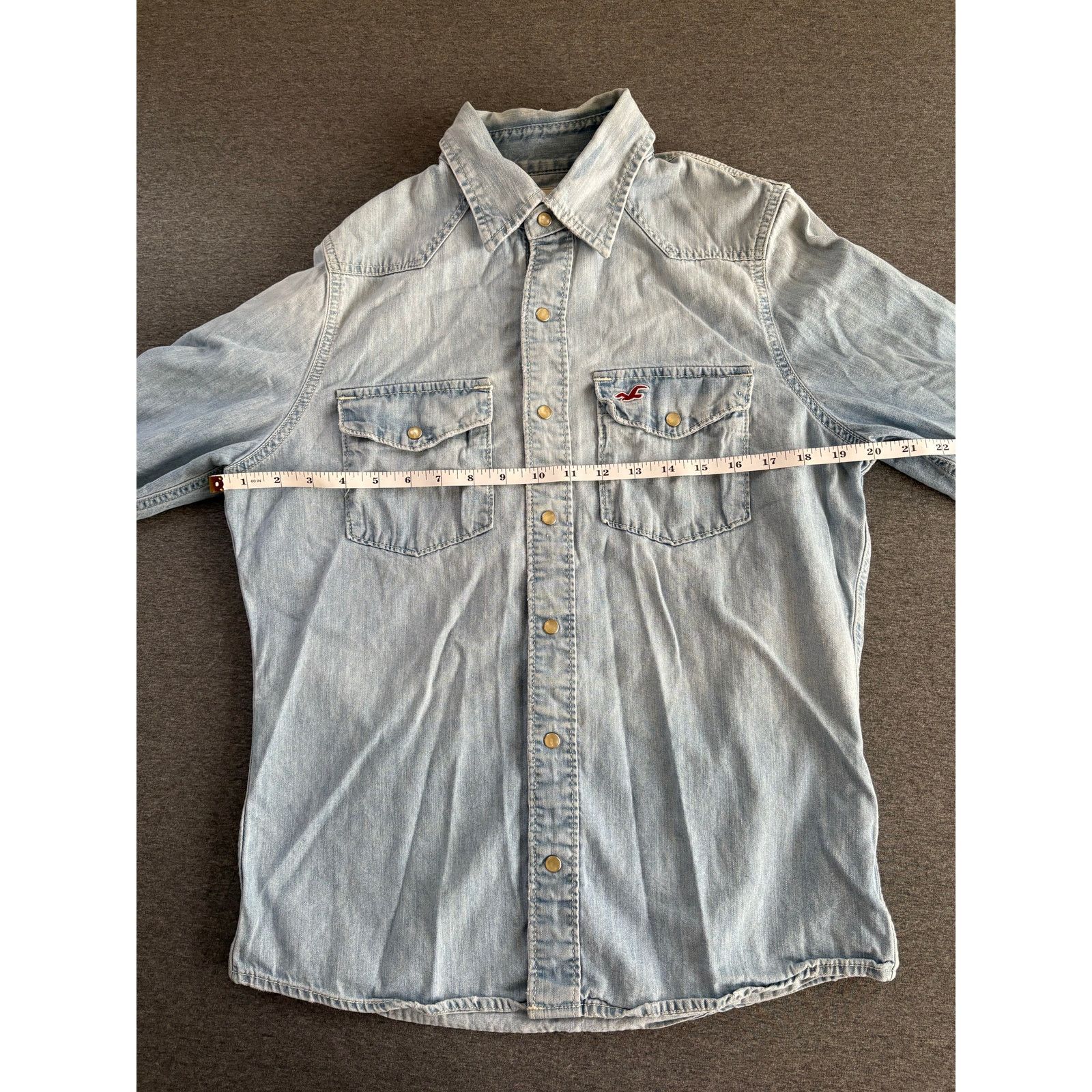 Hollister Hollister | Men's Cotton Denim Jean Jacket Coat | Medium Size US M / EU 48-50 / 2 - 6 Thumbnail