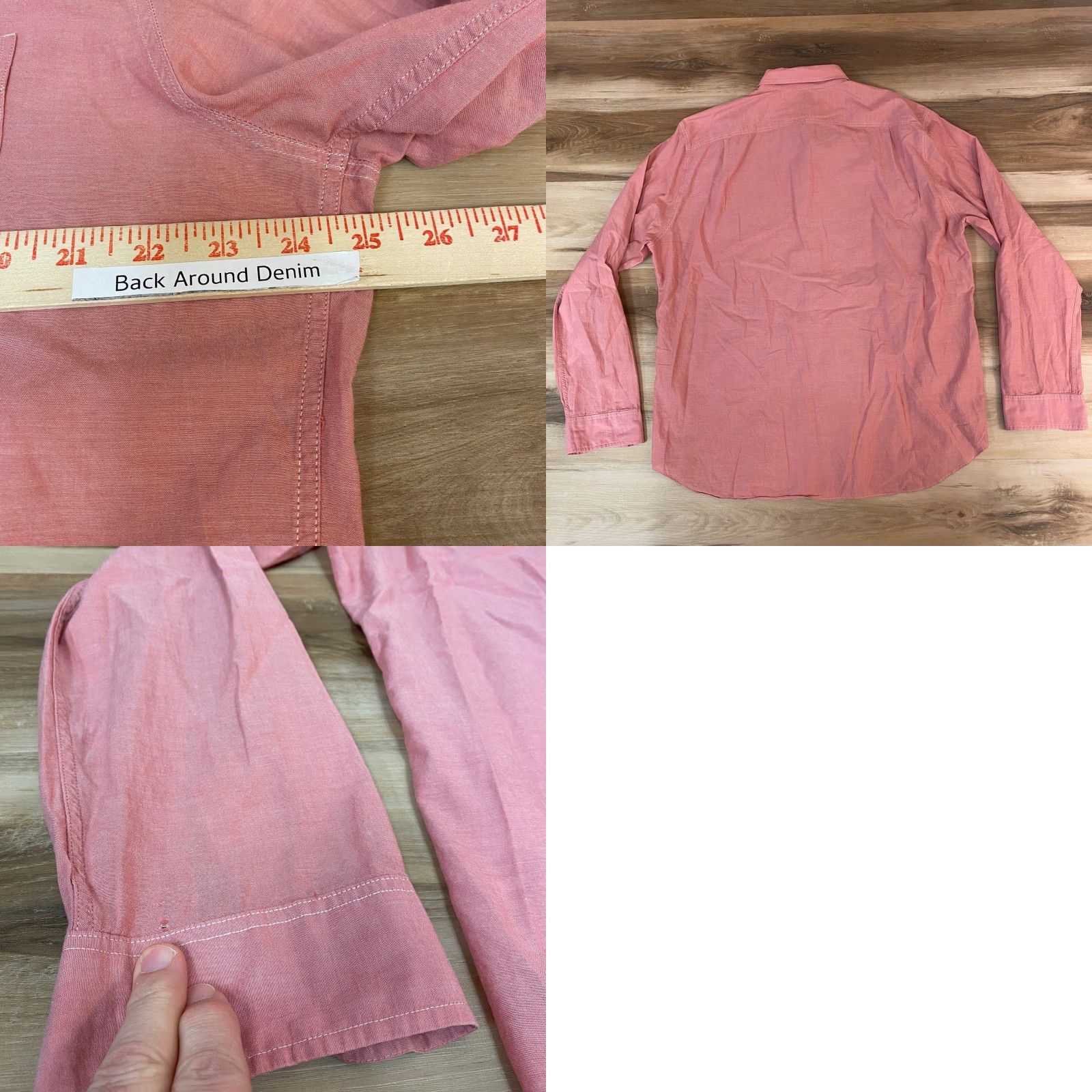 J.Crew J.Crew Chambray Shirt Mens XL Button-Up Long Sleeve Pink, Lightweight, Classic Fit, Button-Down, Cotton, Casual, Preppy Shirt Size US XL / EU 56 / 4 - 8 Thumbnail