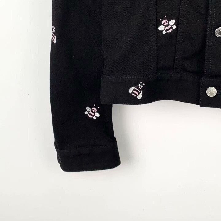 Dior Dior Black Bee Embroidery Denim Jacket Size US S / EU 44-46 / 1 - 4 Thumbnail