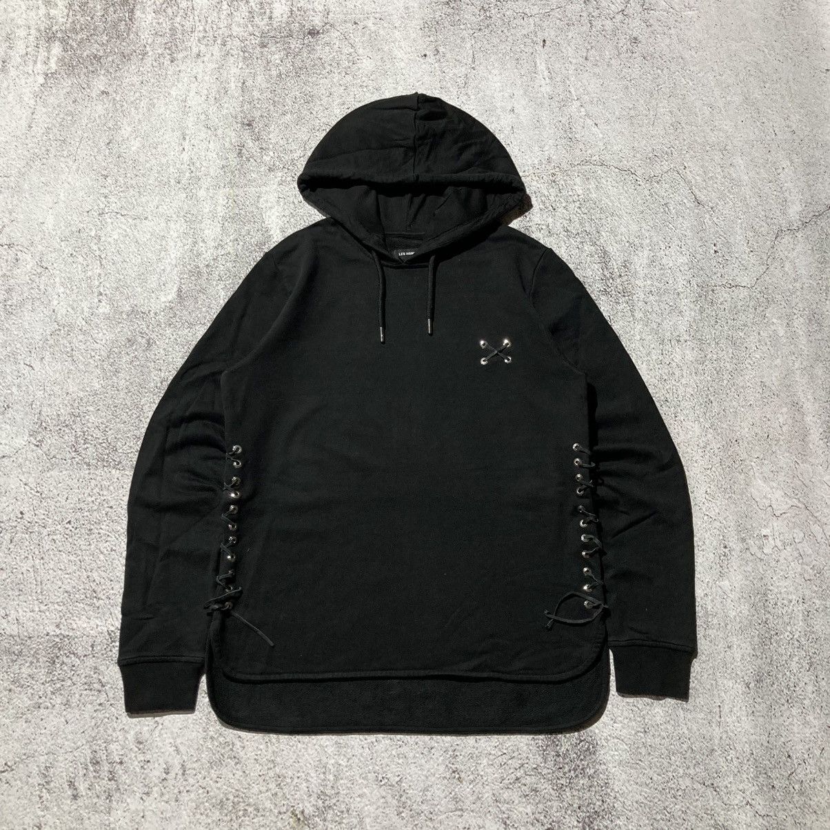 Japanese Brand 2000s Les Hommes Grunge Gothic Punk Style Hoodie Black Size US L / EU 52-54 / 3 - 1 Thumbnail