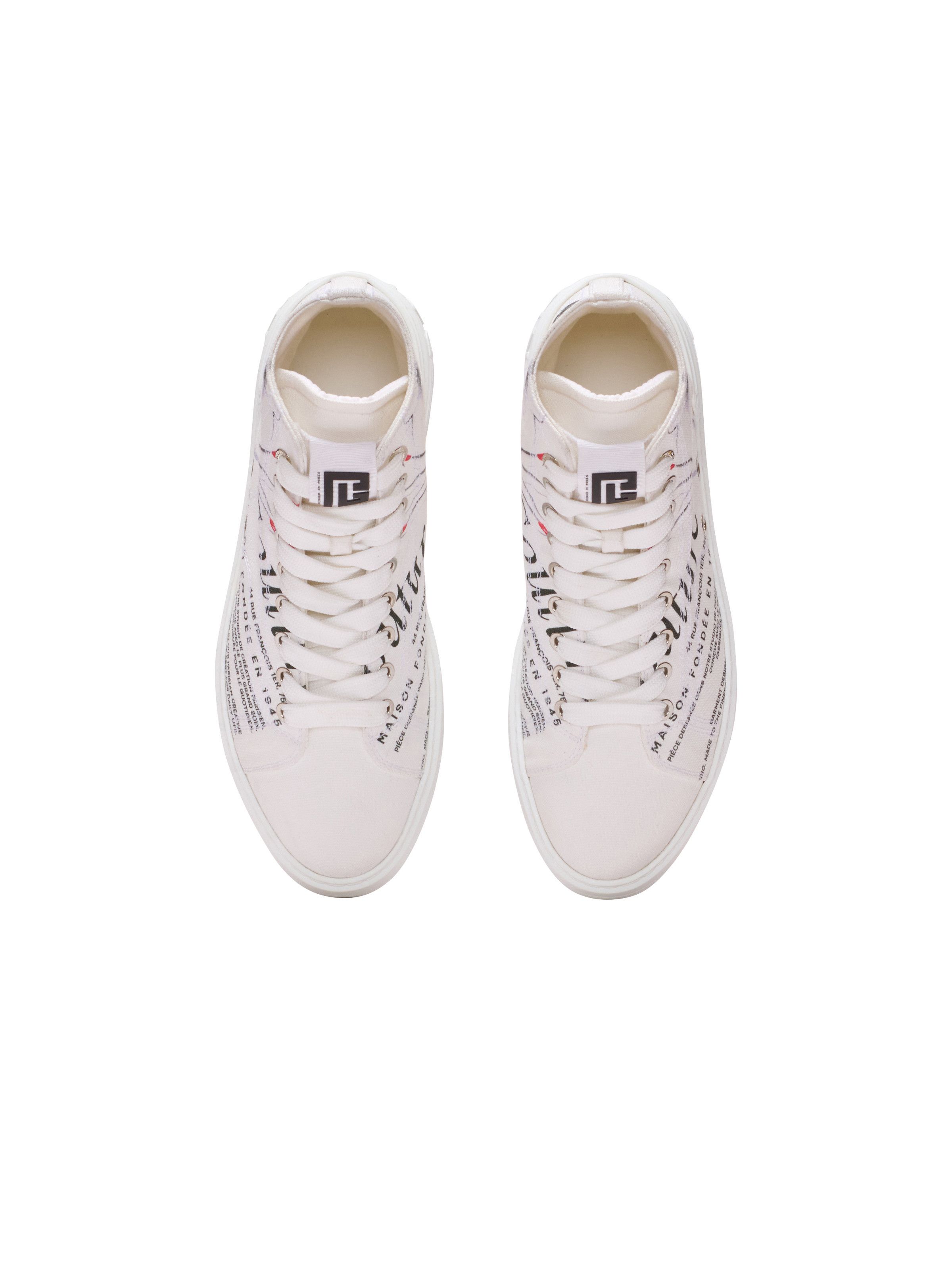 Balmain o1s1wg110925 B Court High Top Sneakers in White Size US 6 / IT 36 - 2 Thumbnail
