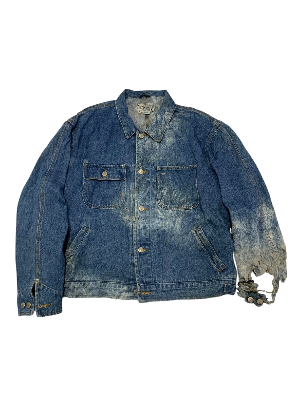 Polo Ralph Lauren × RRL Ralph Lauren 🔥VTG DISTRESSED POLO RL DENIM JACKETS Size US M / EU 48-50 / 2 - 1 Thumbnail
