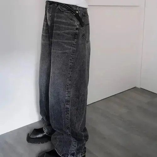 Jean Black Washed Damage Baggy jeans y2k 90’s retro style Size US 32 / EU 48 - 2 Thumbnail