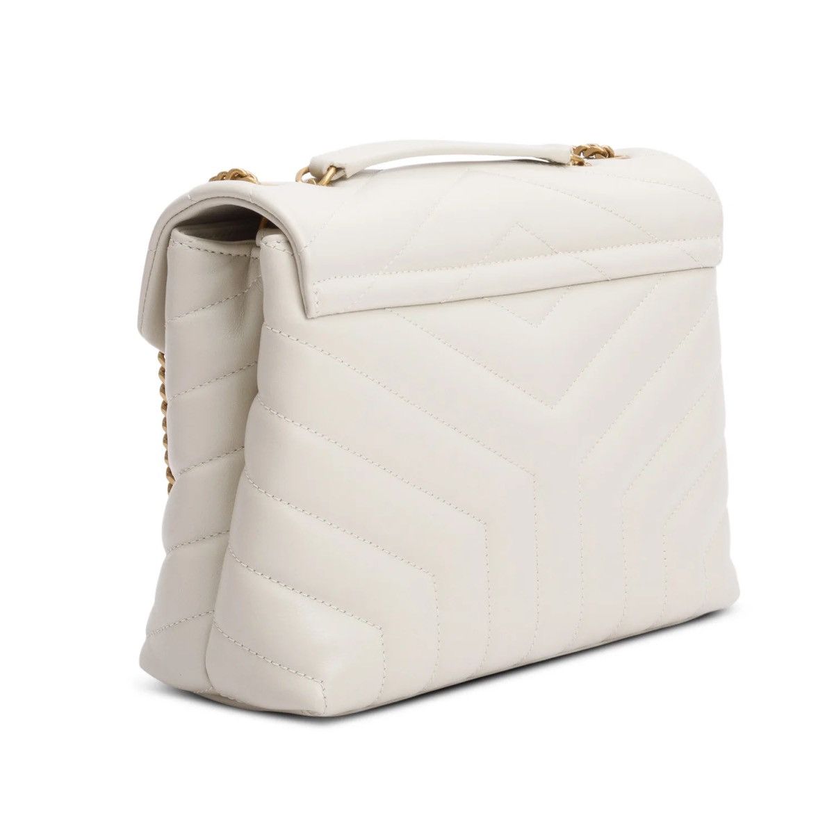 Saint Laurent Paris SAINT LAURENT 2021 White Quilted Leather Small Shoulder Bag Size ONE SIZE - 6 Thumbnail