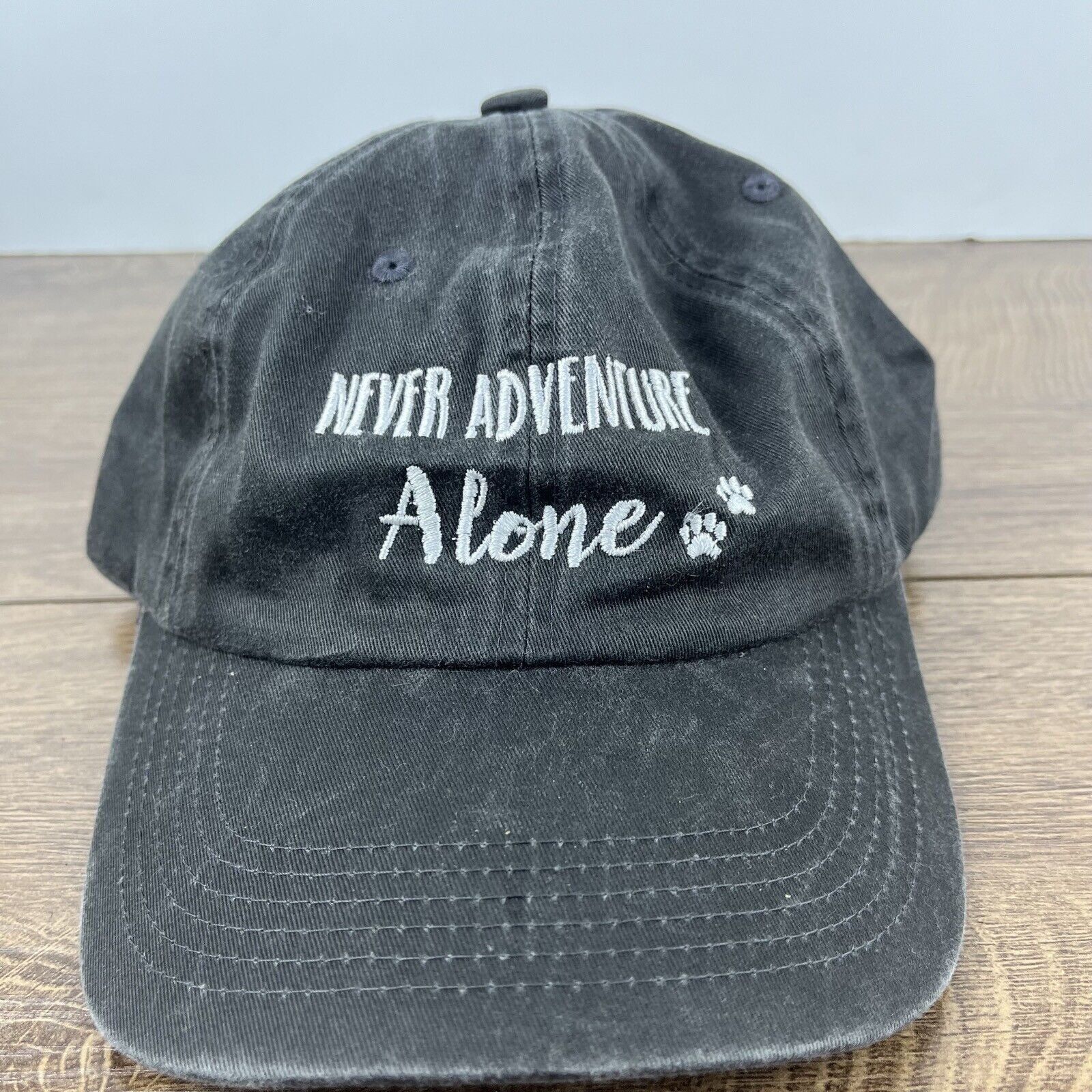 Other Dog Hat Never Adventure Alone Hat Gray Hat Adjustable Hat Gr Size ONE SIZE - 2 Thumbnail