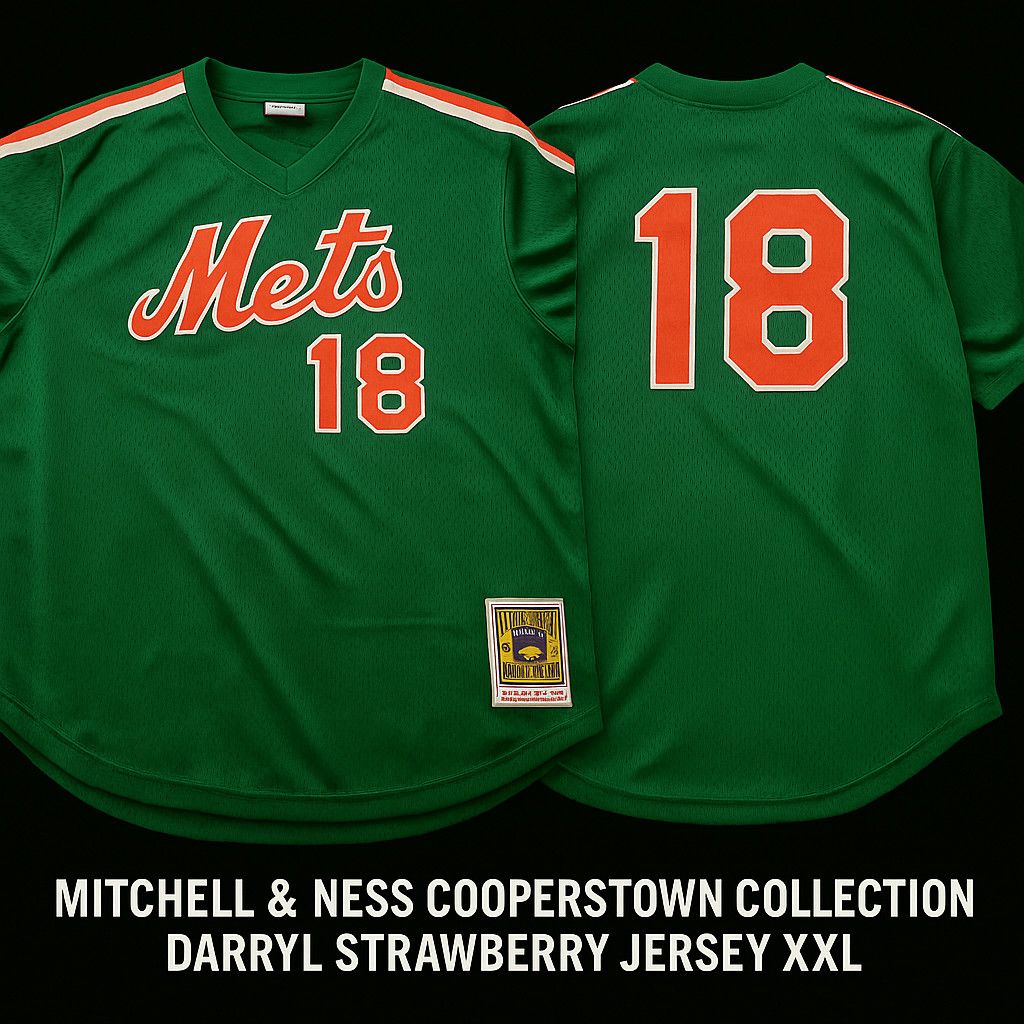 Mitchell & Ness Darryl Strawberry Green and Orange Jersey Size US XXL / EU 58 / 5 - 1 Thumbnail
