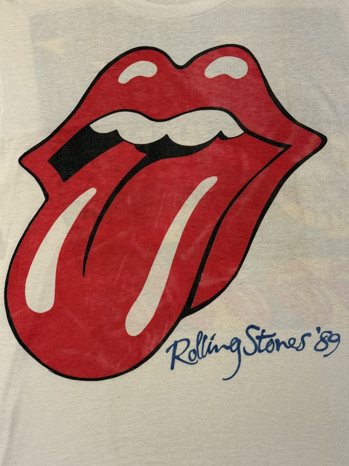 The Rolling Stones Vintage Rolling Stones Guns & Roses Steel Wheels ‘89 T-Shirt Size US XL / EU 56 / 4 - 3 Thumbnail