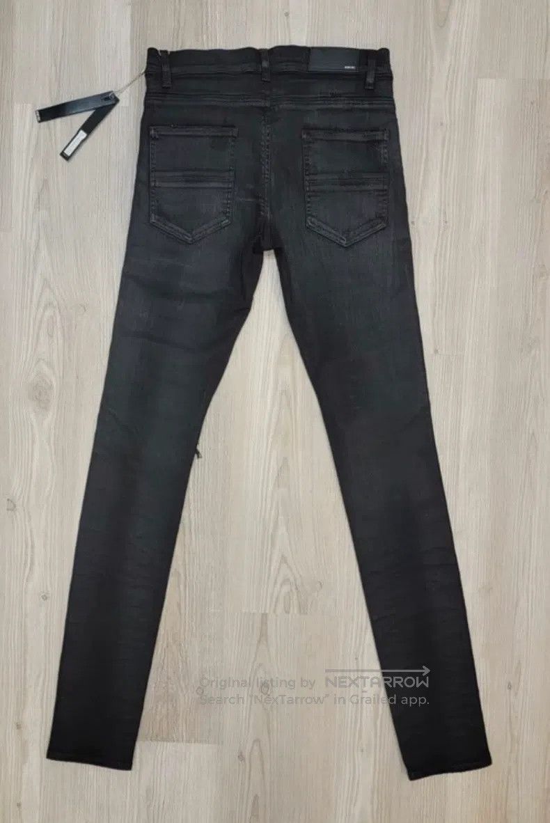 Amiri Amiri Waxed Black Samurai Patchwork Leather Size US 30 / EU 46 - 2 Thumbnail