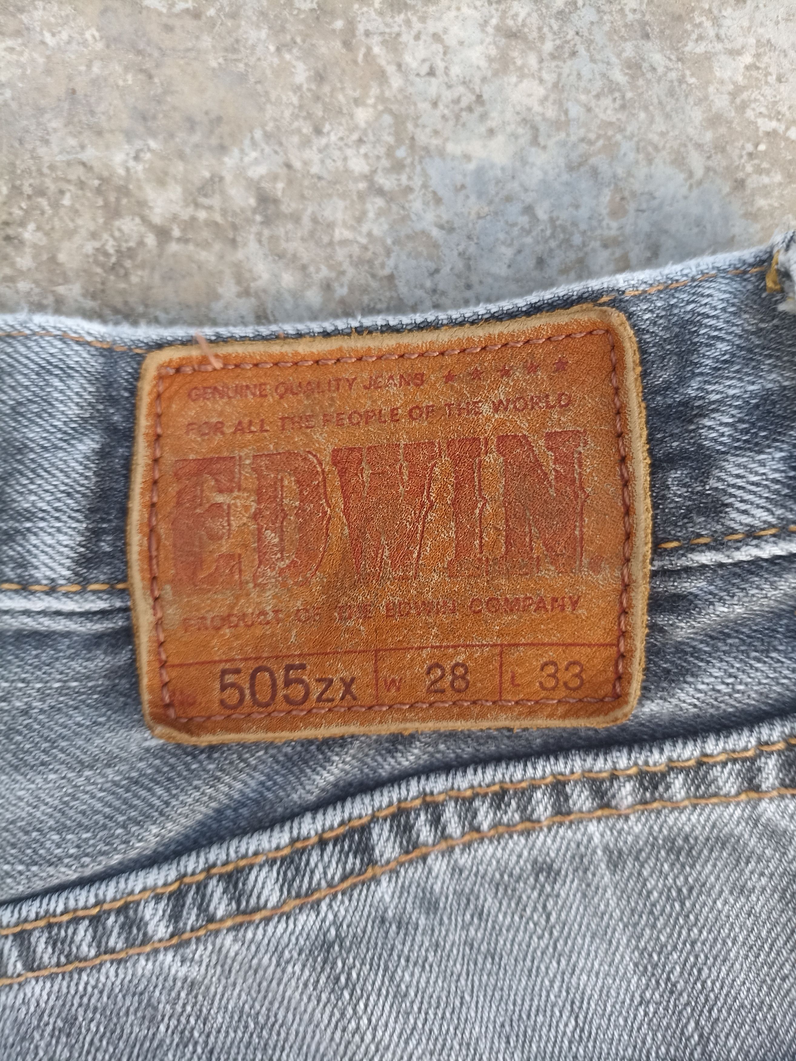 Beauty Beast Vintage Edwin jeans Edwin 505ZX denim washed black faded Size US 30 / EU 46 - 8 Thumbnail