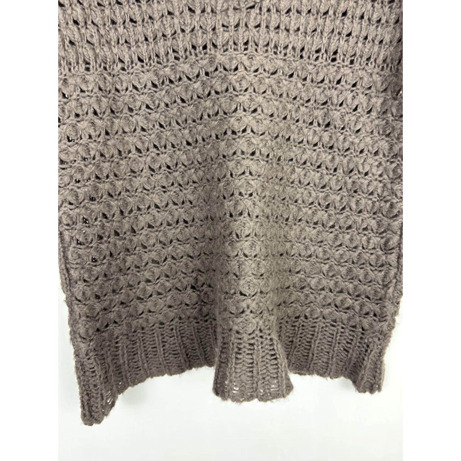 Free People Free People Brown Wool Blend Loose Chunky Knit Pullover Scoop Neck Sweater XS Size XS / US 0-2 / IT 36-38 - 6 Thumbnail
