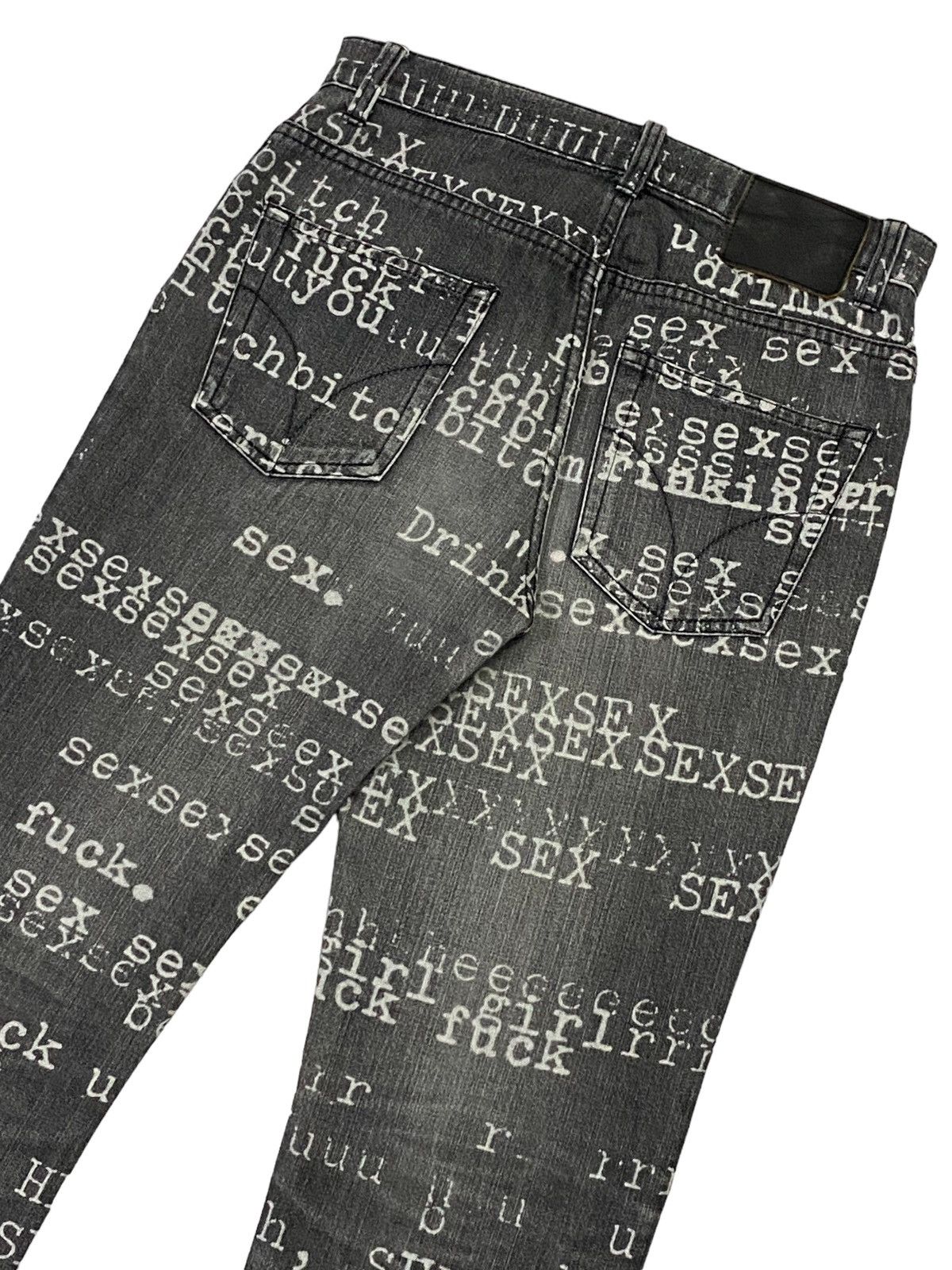 Hysteric Glamour Vintage Hysteric Glamour Sex All Over Print Faded Denim Size US 28 / EU 44 - 18 Thumbnail