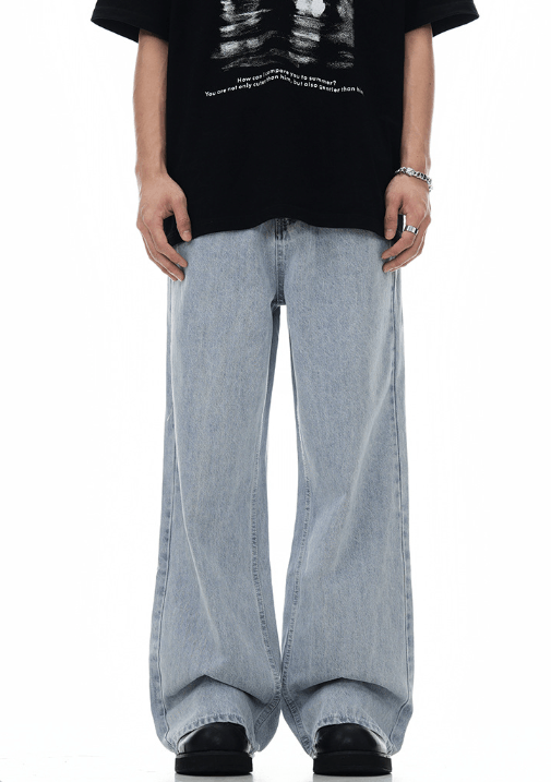 Japanese Brand × Jean Street cleanfit simple versatile loose jeans y2k Size US 32 / EU 48 - 1 Thumbnail