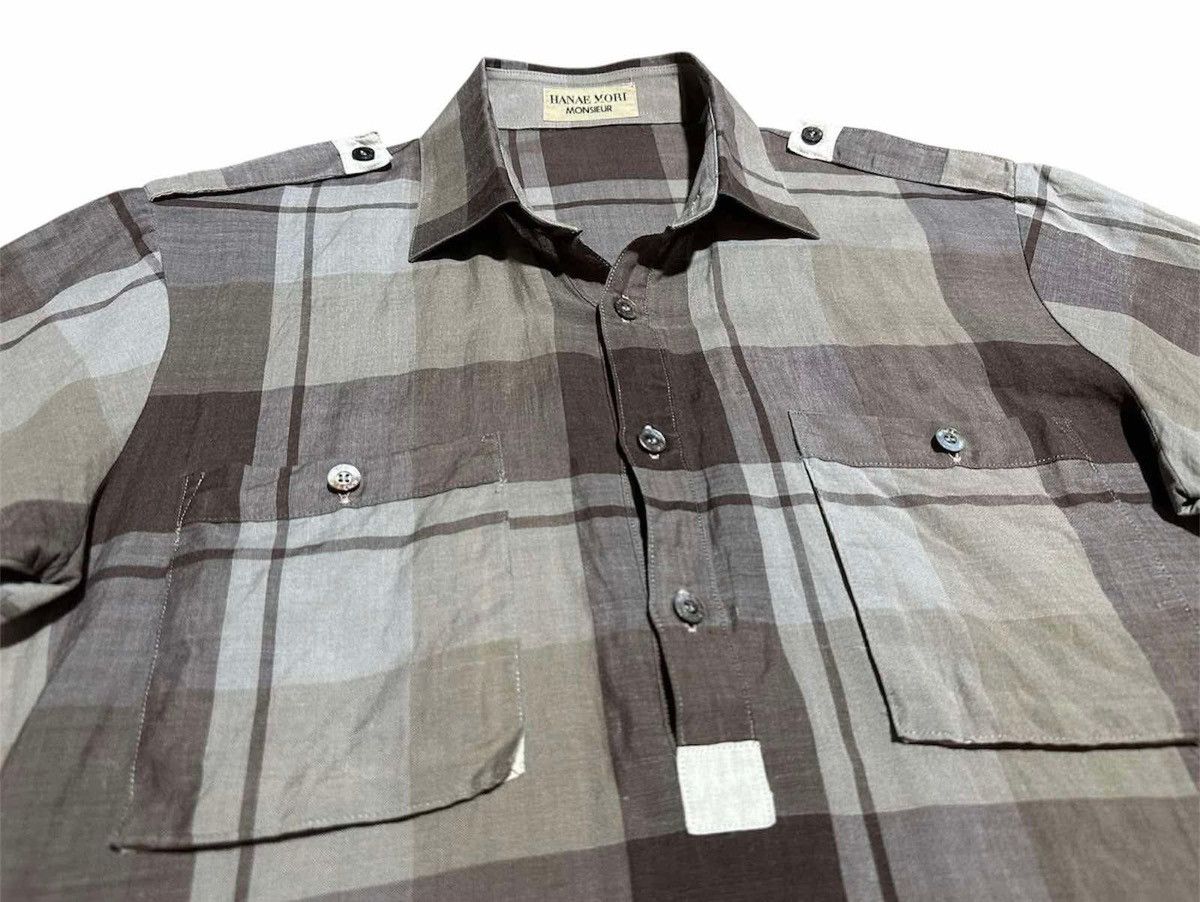 Japanese Brand 🔥Vintage Hanae Mori Half Button Shirt 80sRare Design Size US M / EU 48-50 / 2 - 1 Thumbnail