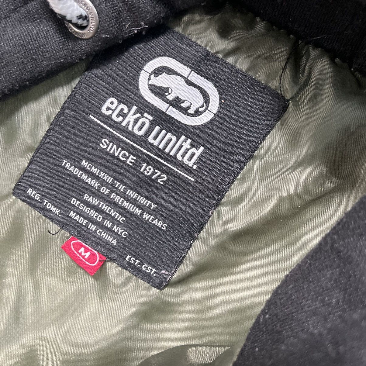 Ecko Unltd. × Marc Ecko Y2k Ecko Unltd Olive Green Hooded Puffer Vest Size Medium Size US M / EU 48-50 / 2 - 10 Thumbnail