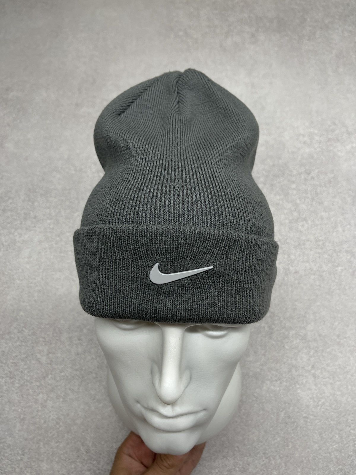 Nike Mens Nike Peak Swoosh Beanie Hat Grey Y2K ACG TN Size ONE SIZE - 2 Thumbnail