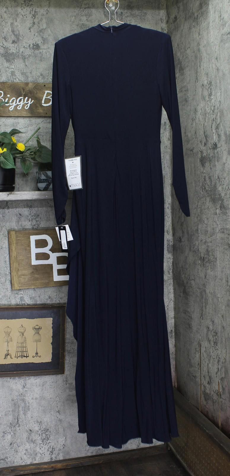 Other Betsy & Adam Sleeve Jersey Knit V-neck Dress Navy Blue 6 Size M / US 6-8 / IT 42-44 - 2 Thumbnail
