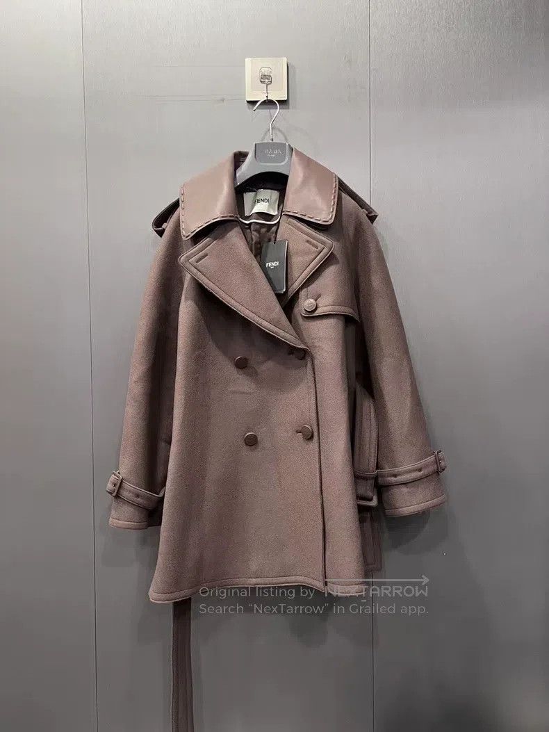Fendi Fendi Patchwork Fur and Tweed Logo Double Breasted Jacket Size 4XL / US 24-26 - 1 Thumbnail