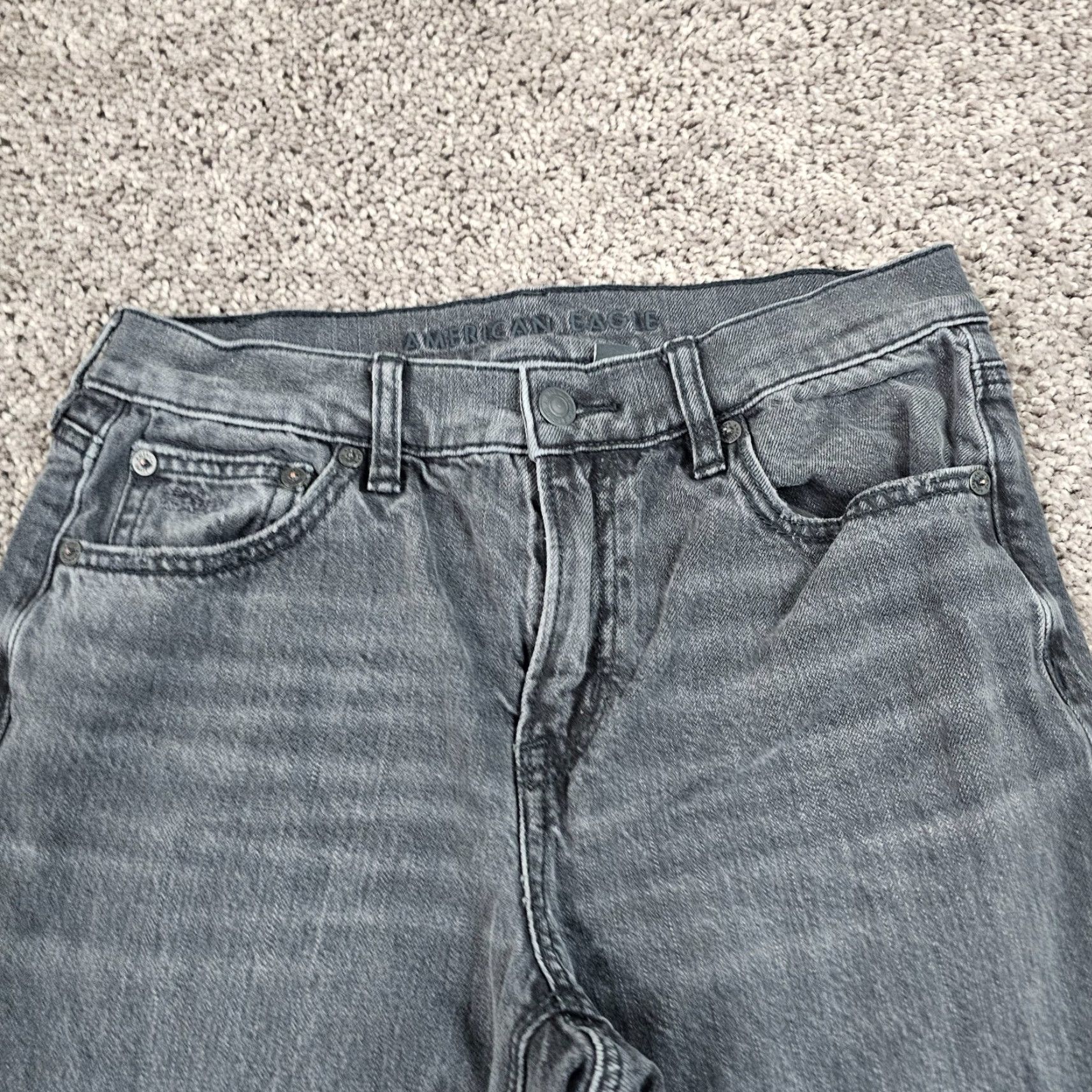 American Eagle Outfitters American Eagle Jeans Womens Size 0 Gray Stovepipe Stretch Straight Mid Rise 25x29 Denim Size 25" / US 0 / IT 36 - 5 Thumbnail